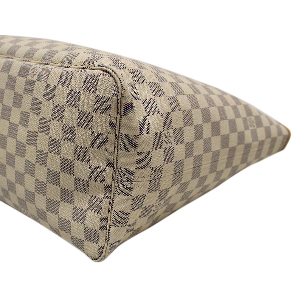 Authentic Louis Vuitton Damier Azur Neverfull GM Tote Shoulder Bag - Luxury Designer Handbag for Women, Spacious Travel & Everyday Use, Perfect for Work, Shopping & Weekend Getaways
