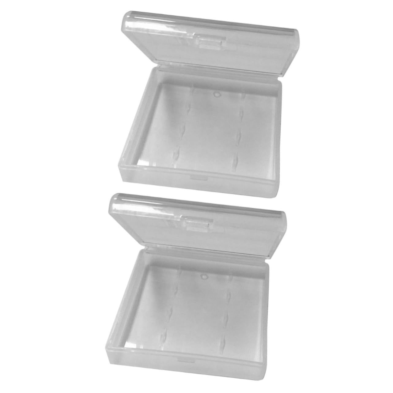 Gadpiparty 2-Pack Clear Plastic AAA Battery Storage Case - Portable Hard Protective Holder for AAA Batteries | Perfect for Travel, Camping & Home Organization