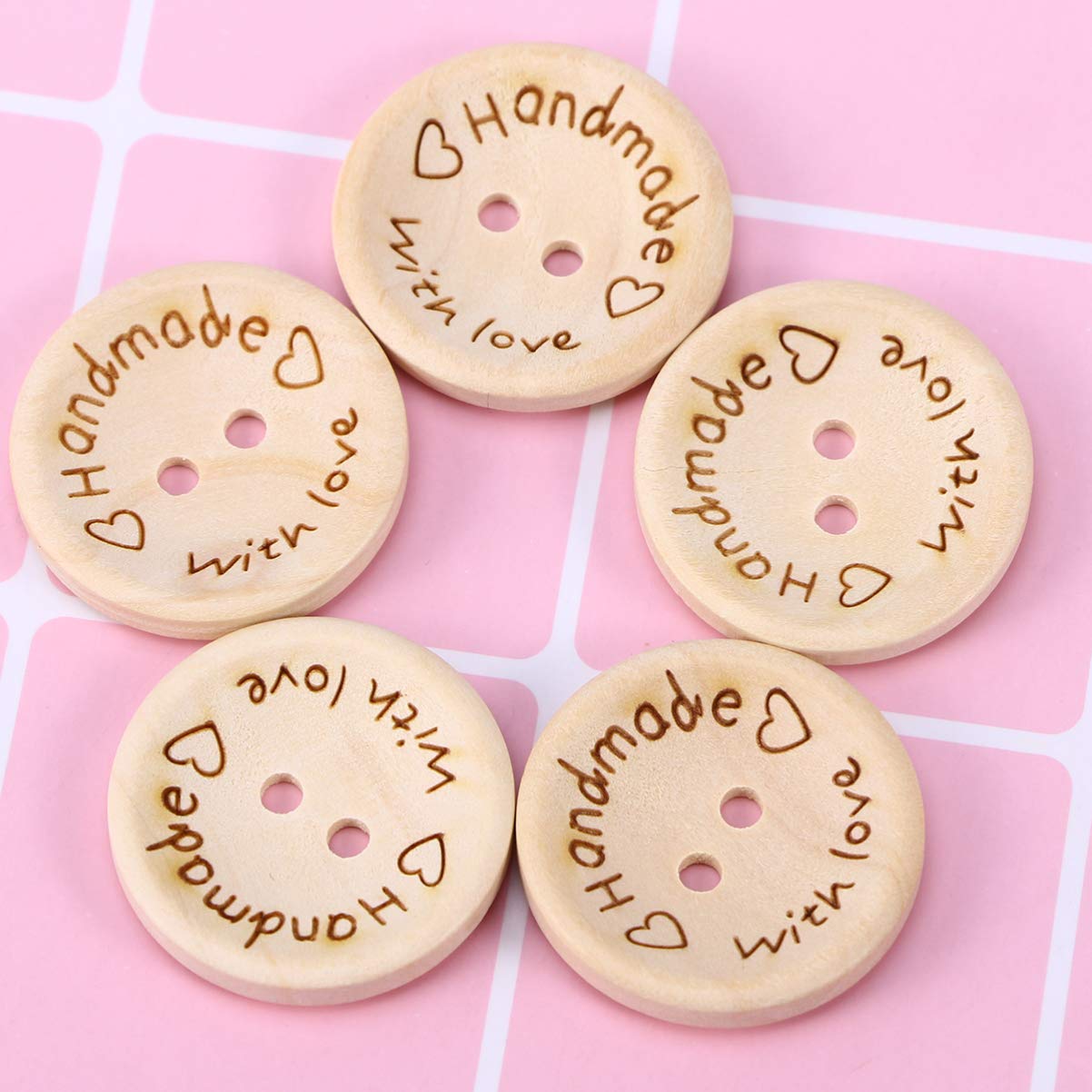 100pcs Natural Wooden Snap Buttons - Bowl Shaped Sewing Buttons for DIY Crafts, Clothing, and Home Decor - Perfect for Scrapbooking, Garment Making, and Handmade Accessories