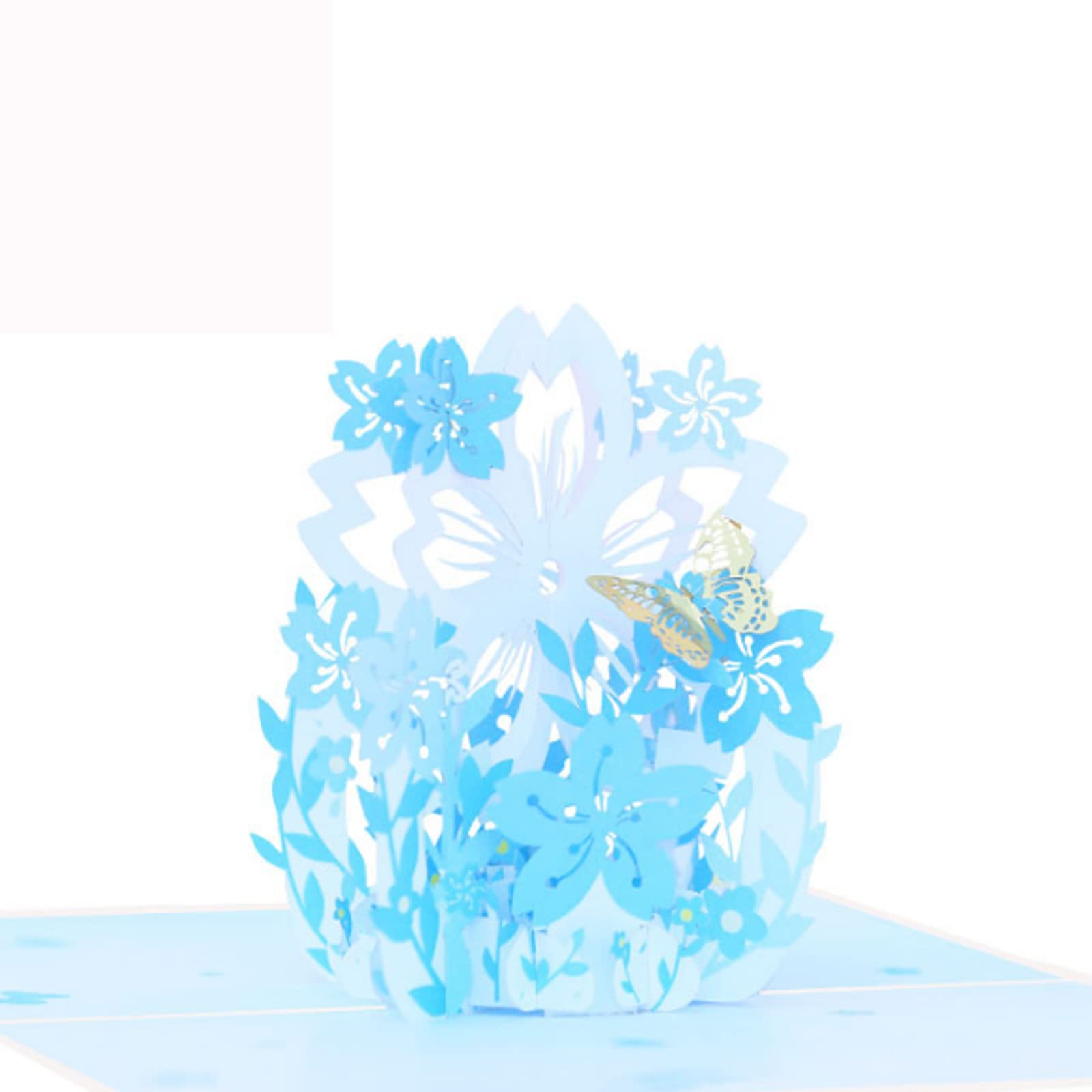 3D Pop Up Greeting Card - Thank You, Valentine's Day, Birthday, Mother's Day, Love & Thinking of You Card (Sky Blue) - Perfect for Anniversaries, Weddings & Special Occasions