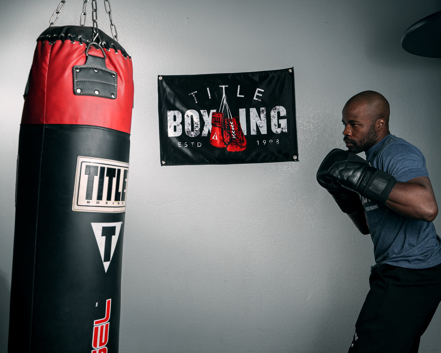 TITLE Boxing Hanging Glove Banner - Premium Punching Bag Accessory for Gym & Home Training | Perfect for Boxing, MMA, and Fitness Workouts