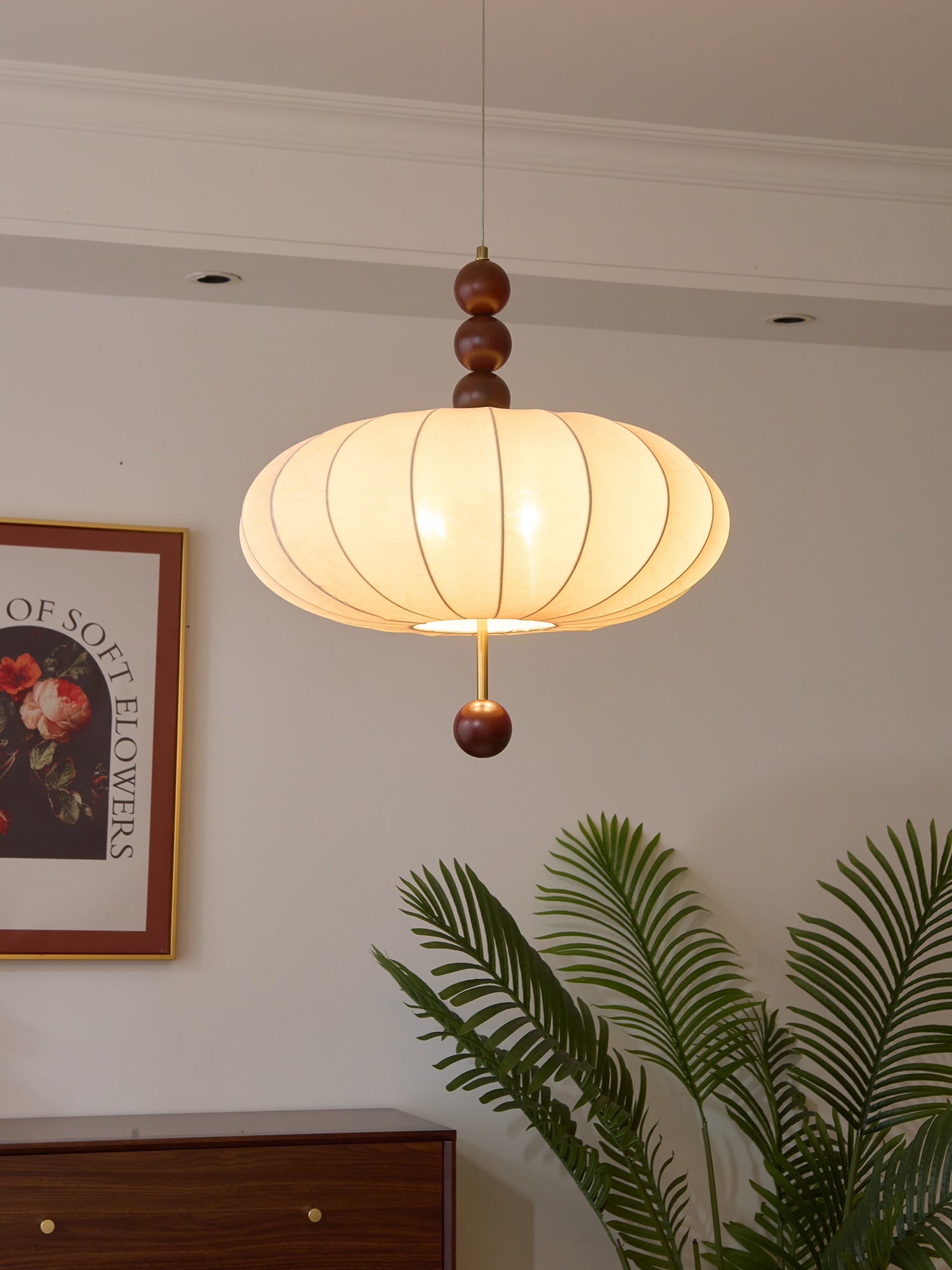 Modern Adelaide Fabric Pendant Light - Handmade Rattan Shade with Natural Texture - Perfect for Dining Room, Kitchen Island, or Bedroom Lighting