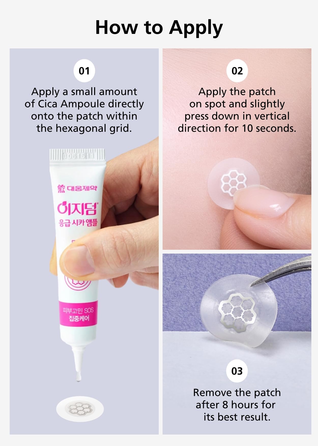 EasyDerm Quick Calming Magnesium Hydrocolloid Acne Patches - 10 Count Blemish Spot Treatment with Tweezers & Ampoule | TikTok Viral Zit Stickers by Daewoong Pharmaceutical | Perfect for Overnight Acne Relief & On-the-Go Skincare