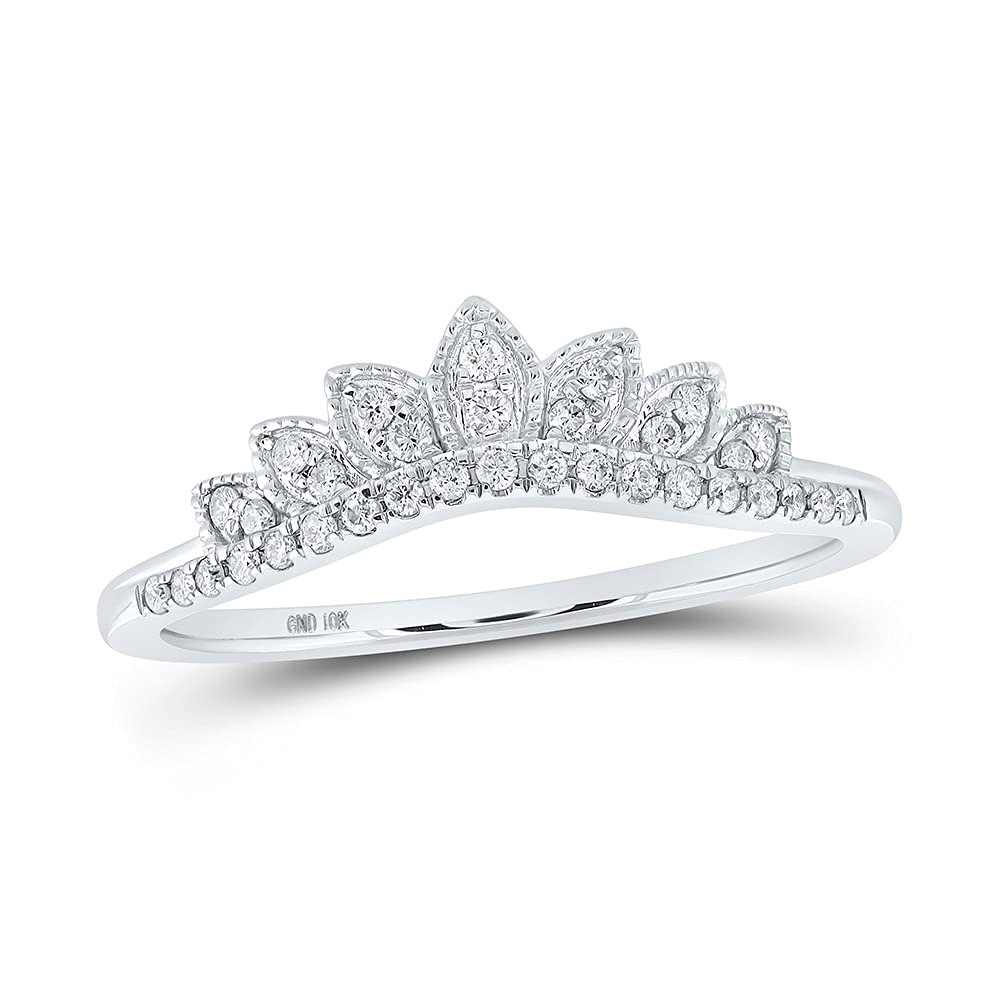10K White Gold Women's Round Diamond Enhancer Wedding Band - 1/6 Cttw - Perfect for Bridal Jewelry, Anniversary Gifts & Special Occasions