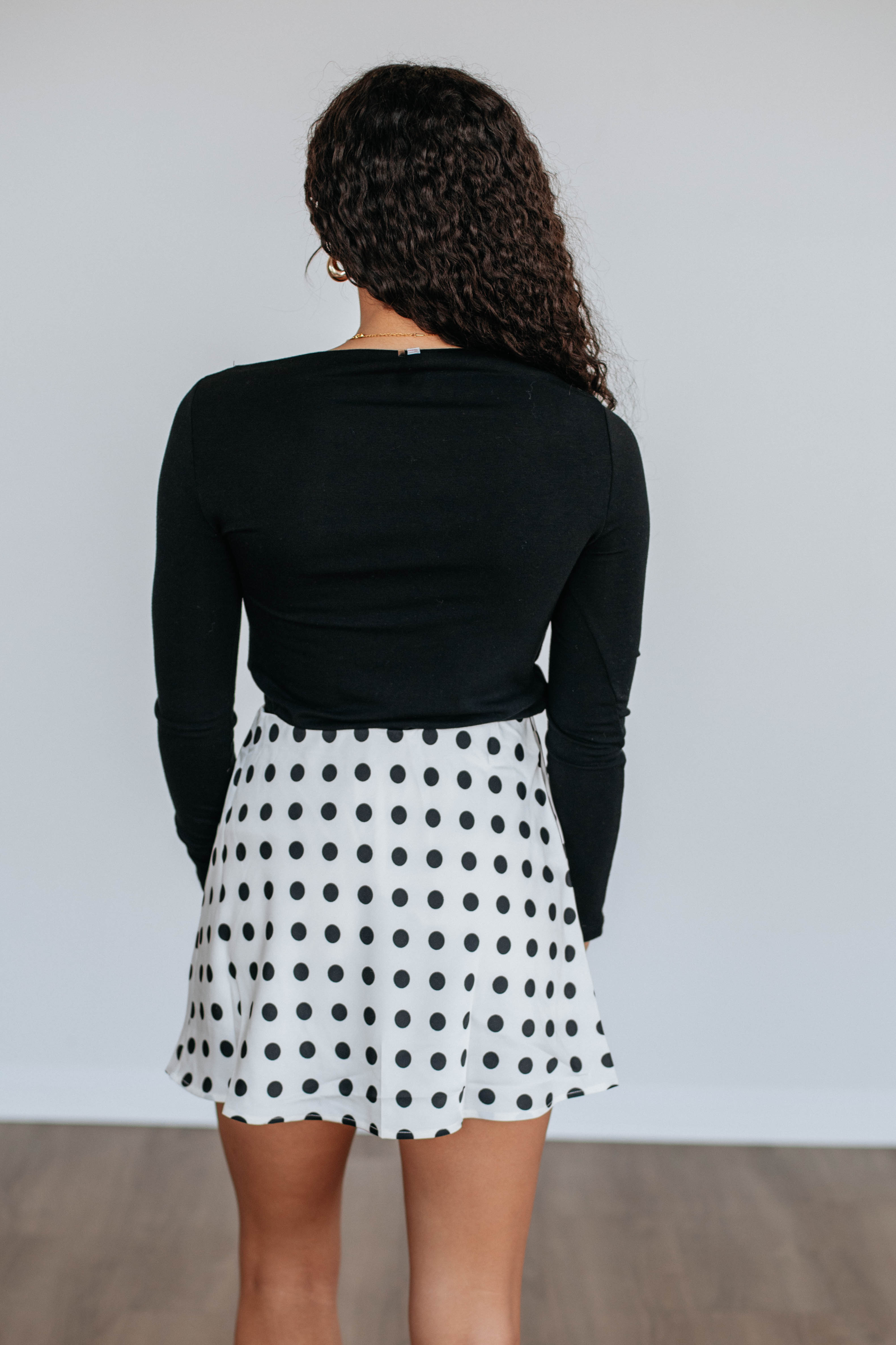 Beatriz Polka Dot Skirt for Women - Flowy A-Line Midi Skirt with Elastic Waistband | Perfect for Summer Outfits, Office Wear & Casual Dates
