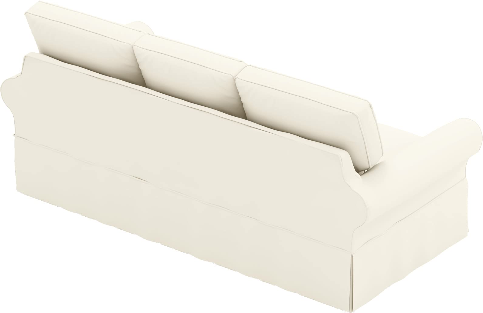 3-Seat Sofa Slipcover Replacement for Pottery Barn PB Basic Sofa - Soft Cotton Yellow Stretchable Couch Cover | Perfect for Living Room, Family Room & Home Decor Protection