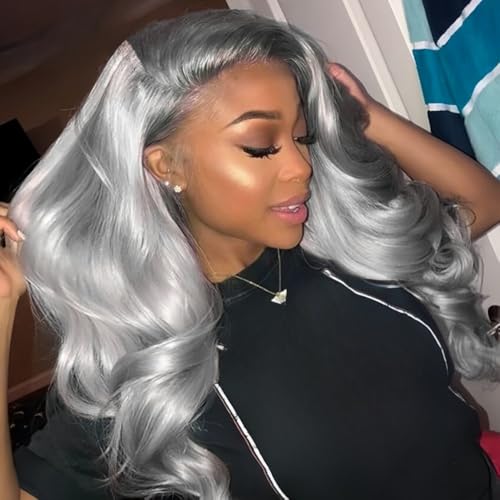 Ombre Gray/13x4/Middle Part