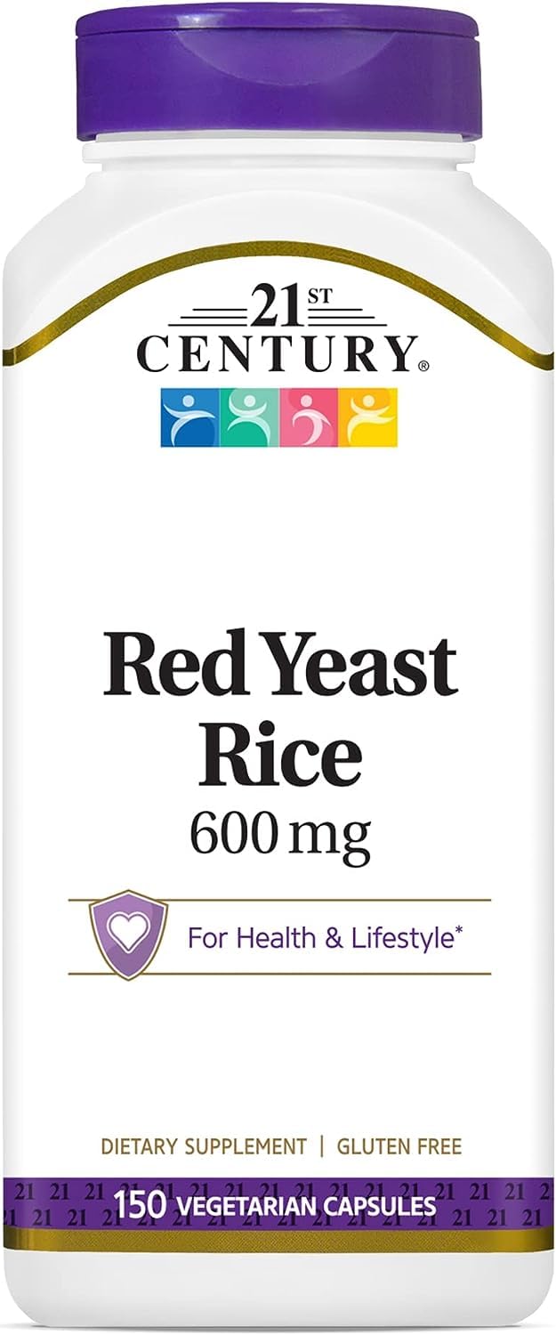 21st Century Red Yeast Rice Extract 150 Veg Capsules - Supports Heart Health & Cholesterol Balance - Perfect for Daily Wellness Routine