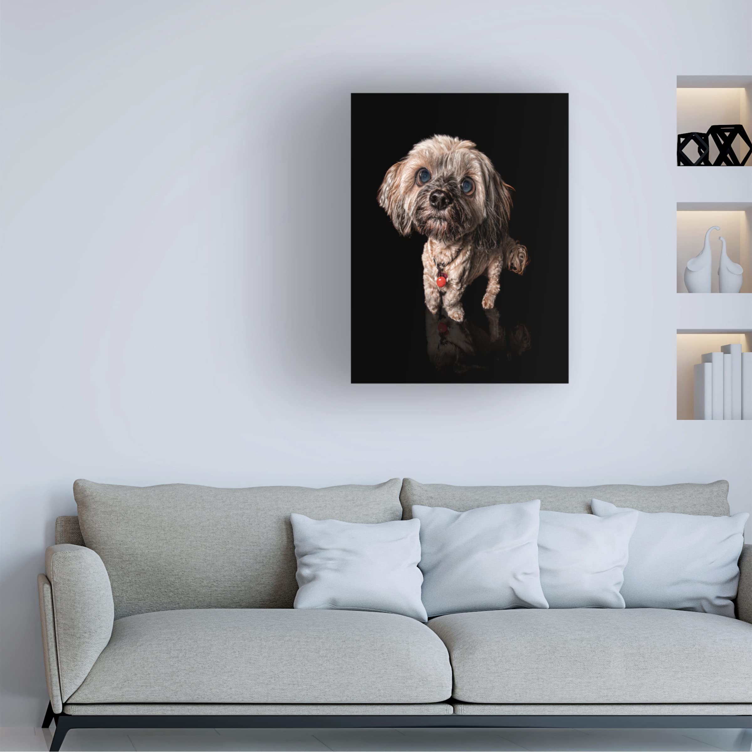 Trademark Fine Art 'Scuzzle' Canvas Wall Art Print by Lori Hutchison - Modern Abstract Painting for Living Room, Bedroom & Office Decor