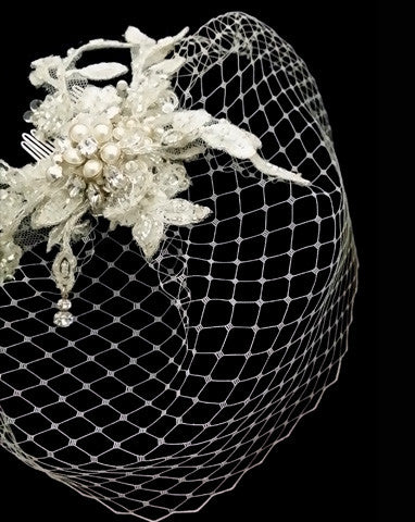 Vintage Lace Bridal Headpiece with Pearls – Best-Selling Wedding Hair Accessory by Kezani | Perfect for Boho, Vintage & Romantic Weddings