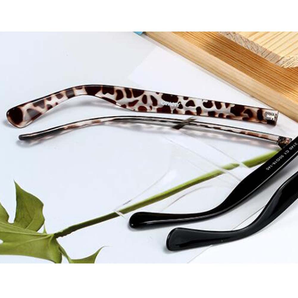 YGNJH Eyeglass Temple Tips Replacement - 1 Pair Leopard Print Plastic Glasses Arms, Sunglasses Repair Kit for Men & Women - Perfect for Reading Glasses, Fashion Eyewear, and Sunglasses Repair at Home or Office