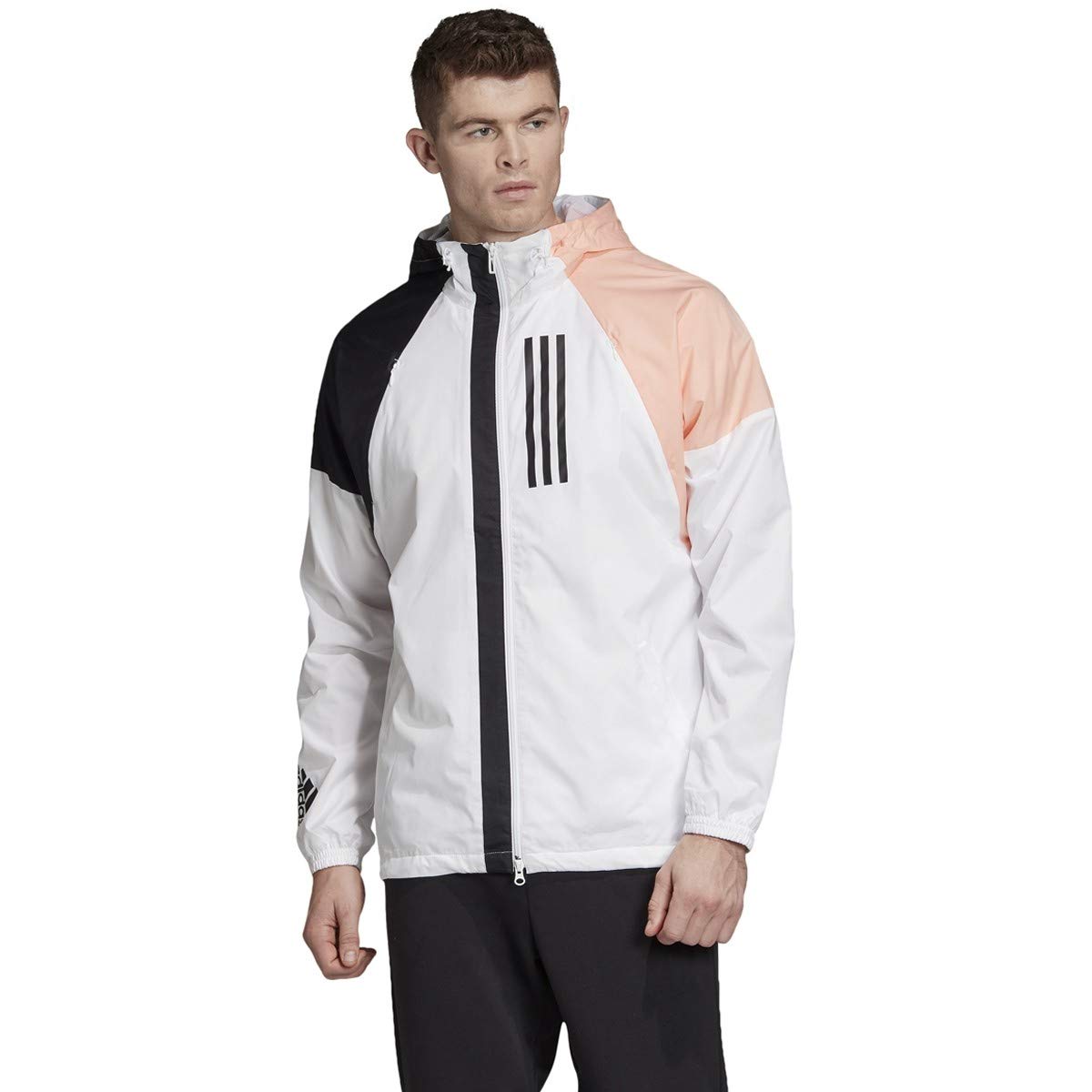 **adidas Men's Lightweight Windproof Jacket - Water-Resistant Running & Outdoor Sports Windbreaker for Hiking, Jogging, and Casual Wear**