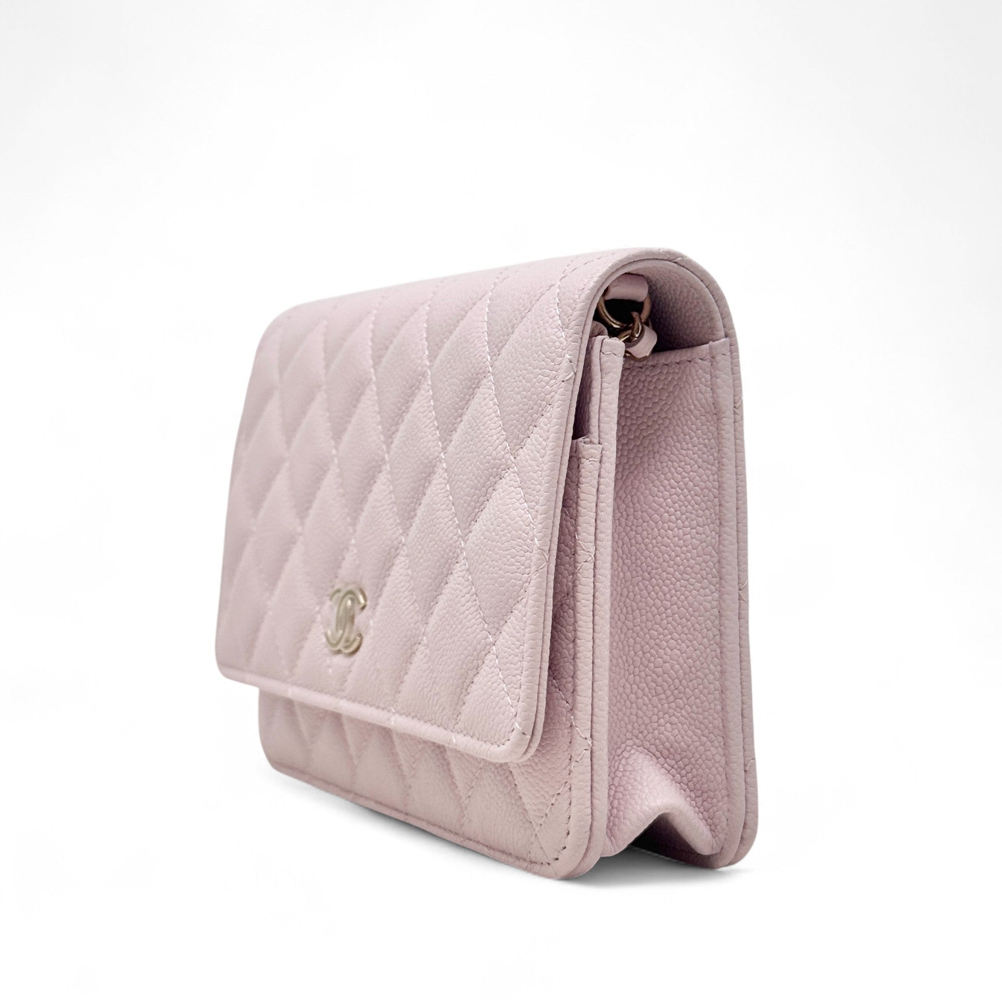 Chanel Pink Quilted Caviar Leather Wallet On Chain Crossbody Bag for Women - Perfect for Parties, Date Nights & Everyday Use