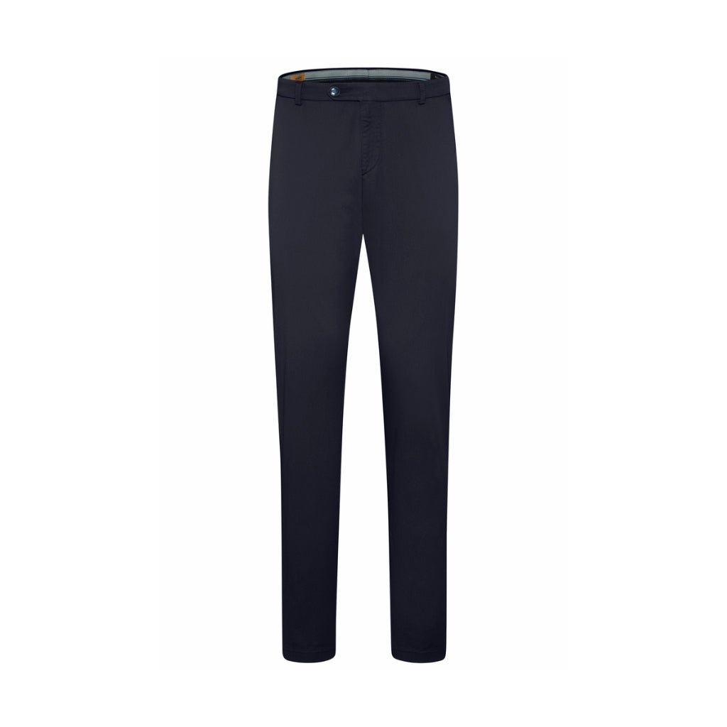 Bugatti Men's Slim Fit Chino Pants in Navy Blue - Comfortable Stretch Dress Pants for Business Casual & Office Wear