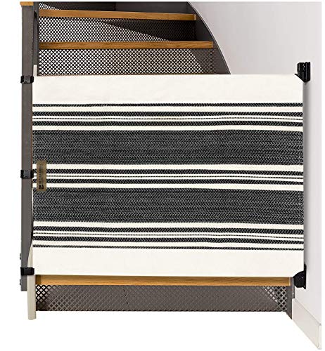 Baby Safety Gate for Stairs - Adjustable Fabric Pet Gate for Banister to Wall Installation - Child & Dog Proof Barrier for Homes - Made in USA - Perfect for Staircases, Hallways, and Doorways