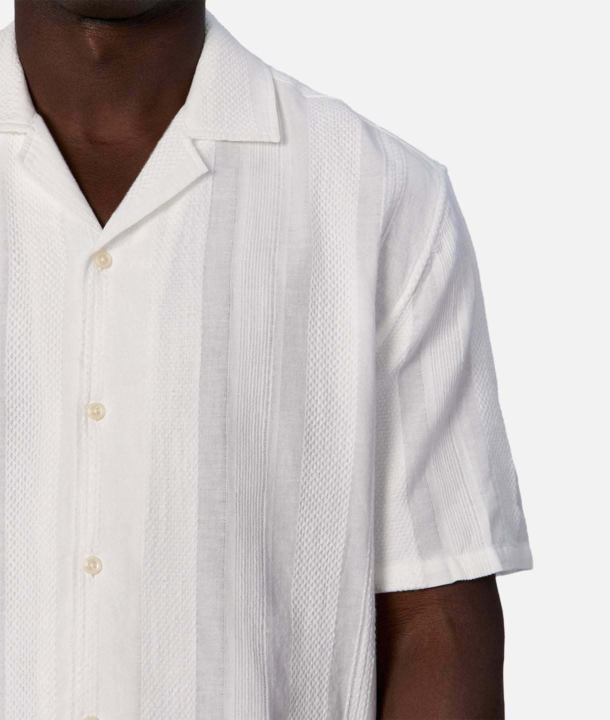The Salamanca Short Sleeve Shirt for Men - Premium Cotton Casual Button Down Shirt in Off White | Perfect for Summer Outfits, Office Wear & Casual Dates