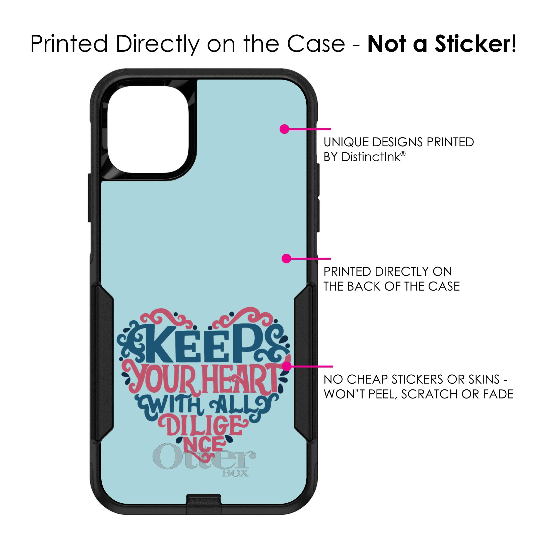 DistinctInk iPhone 11 Pro Case (5.8 Inch) - Durable Protective Cover Compatible with OtterBox Commuter - Custom Black Design - Perfect for Everyday Use, Work & Outdoor Activities