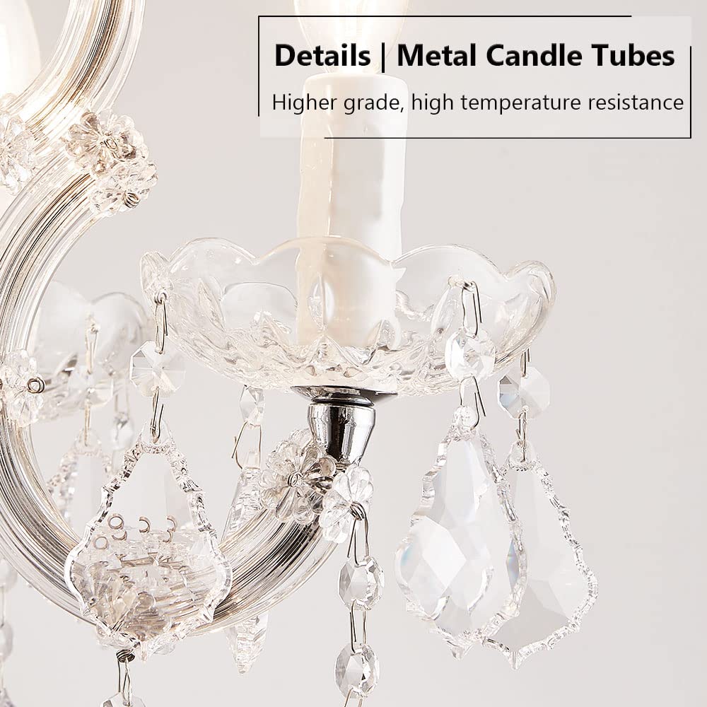 Elegant Modern Crystal Chandelier Lighting - Small Crystal Pendant Light Fixture for Dining Room, Bedroom, Hallway, Kitchen Island, Bathroom & Closet | Perfect for Girls Room Decor, Home Renovation & Interior Design Upgrade