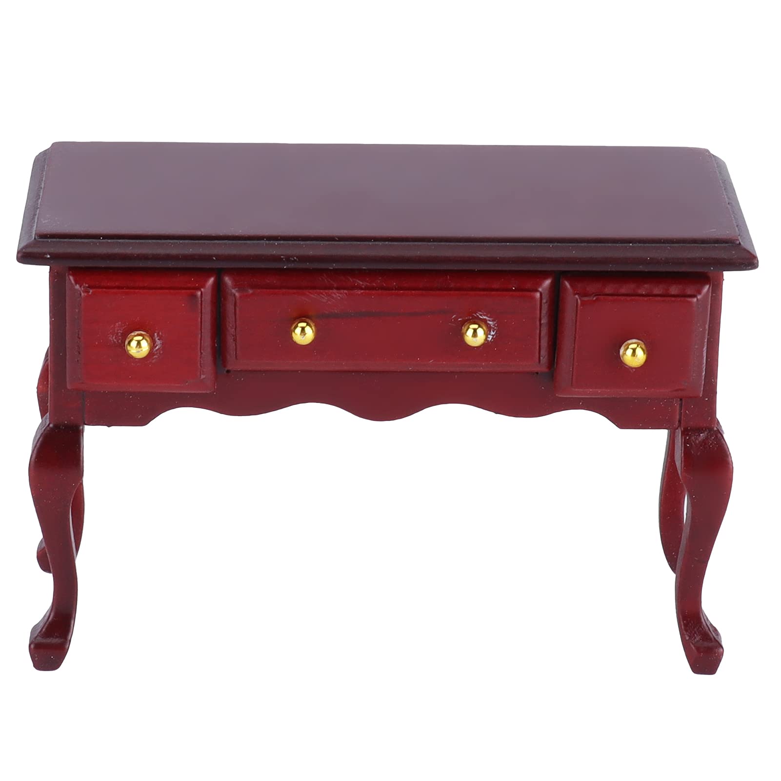 1:12 Miniature Wooden Dollhouse Desk - Retro Writing Table for Dollhouse Decor & Play