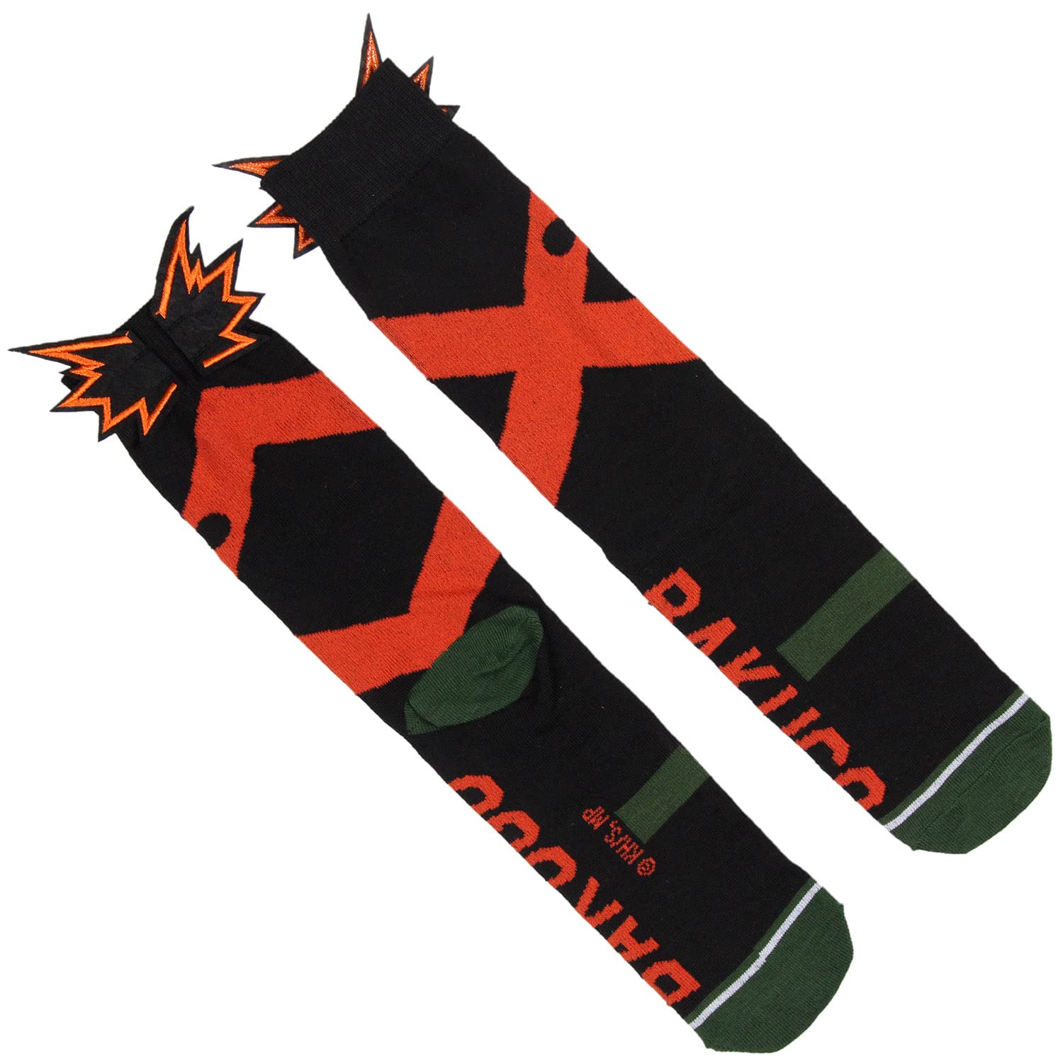 My Hero Academia Bakugo 3D Hair Anime Crew Socks for Adults - Manga Cosplay Costume Accessories - Perfect for Anime Conventions & Casual Wear