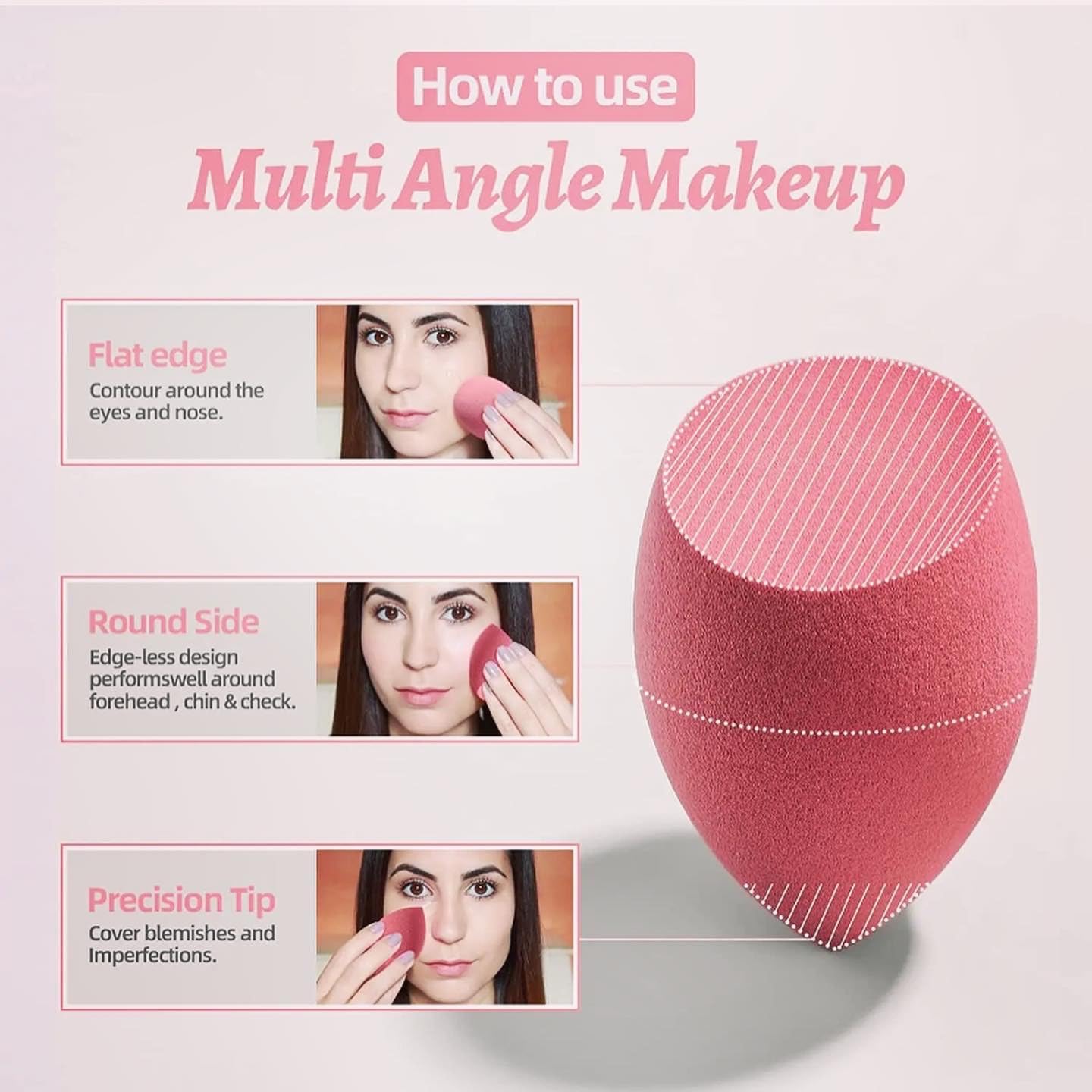 Feelhigh Professional Makeup Sponge Set - 7-Piece Beauty Blender Kit (4 Large & 3 Small) for Flawless Foundation Application - Damp or Dry Use, Perfect for Liquid, Cream & Powder Makeup - Travel-Friendly Storage Jar Included - Ideal for Everyday Makeup, Contouring & Highlighting