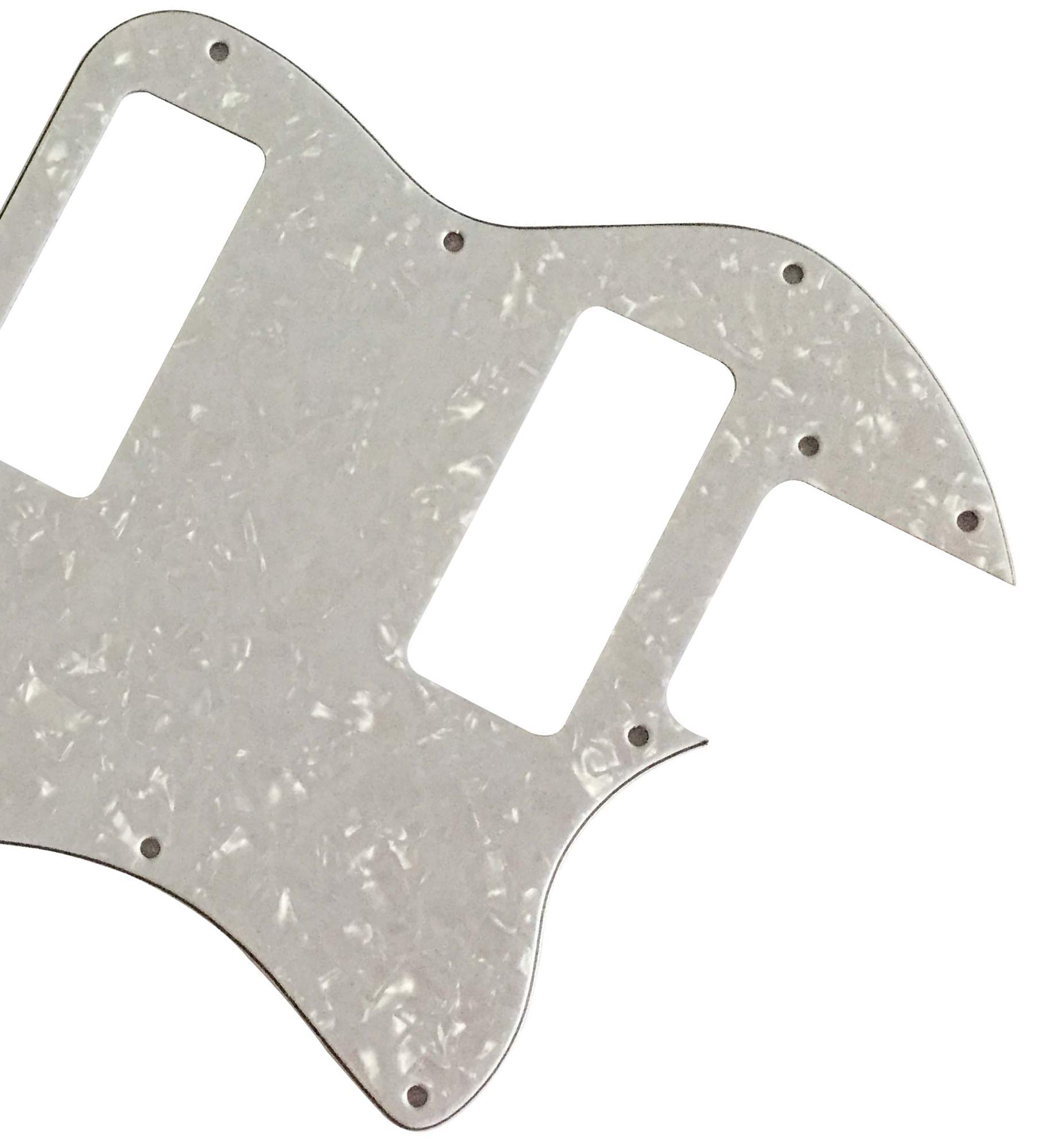 Electric Guitar Pickguard for Tele Classic Player Thinline P90 Style - 4 Ply White Pearl Shield - Perfect for Replacement & Customization - Ideal for Rock, Blues & Jazz Performances