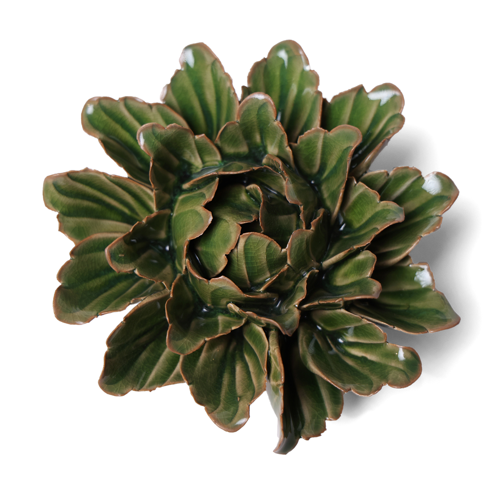 Japanese Ceramic Flower - Green Tree Peony for Home Decor, Wedding Centerpieces & Tabletop Arrangements