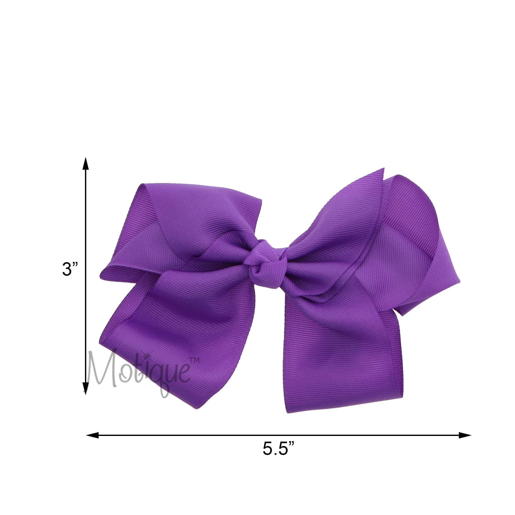 5.5 Inch Purple Grosgrain Hair Bow Clip for Women and Girls - Perfect for Parties, Weddings, and Everyday Accessories