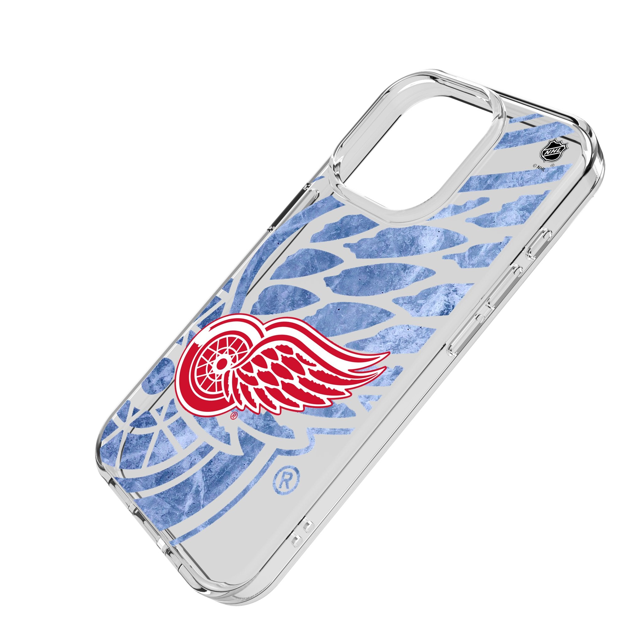 Detroit Red Wings Ice Tilt Clear iPhone Case for iPhone 14/13/12/11 Pro Max - Shatterproof Protective Cover with Team Logo - Perfect for Hockey Fans & Game Day Accessories