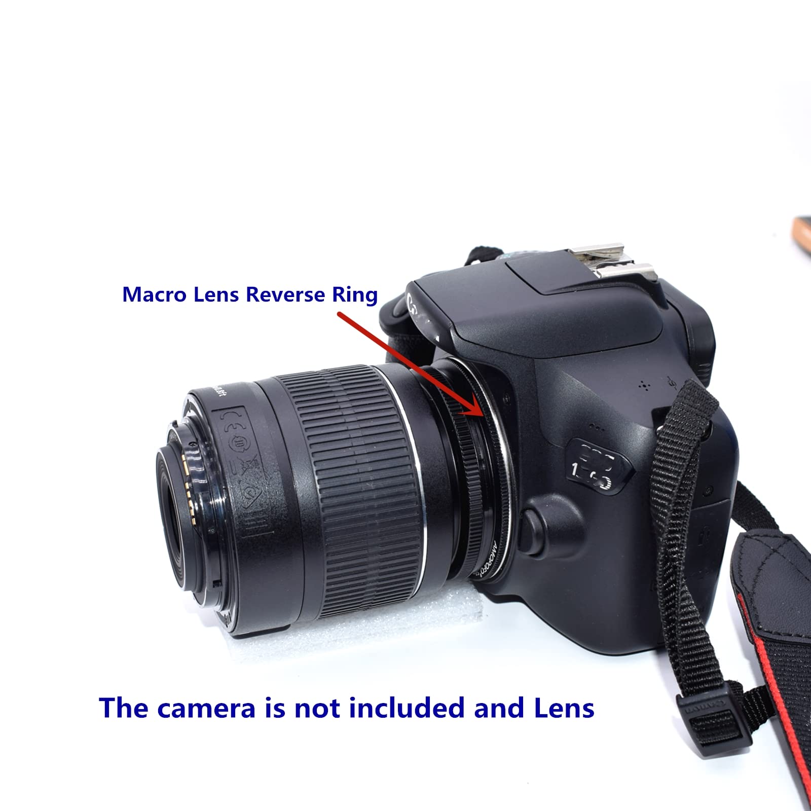 58mm Retro Macro Adapter Ring for Canon EOS DSLR Cameras - Compatible with T6s (760D), T7i, T6, SL1(100D), XS(1000D), 60D,70D,77D,80D,10D,20D,30D,40D,50D - Perfect for Vintage Lens Photography & Close-Up Shots
