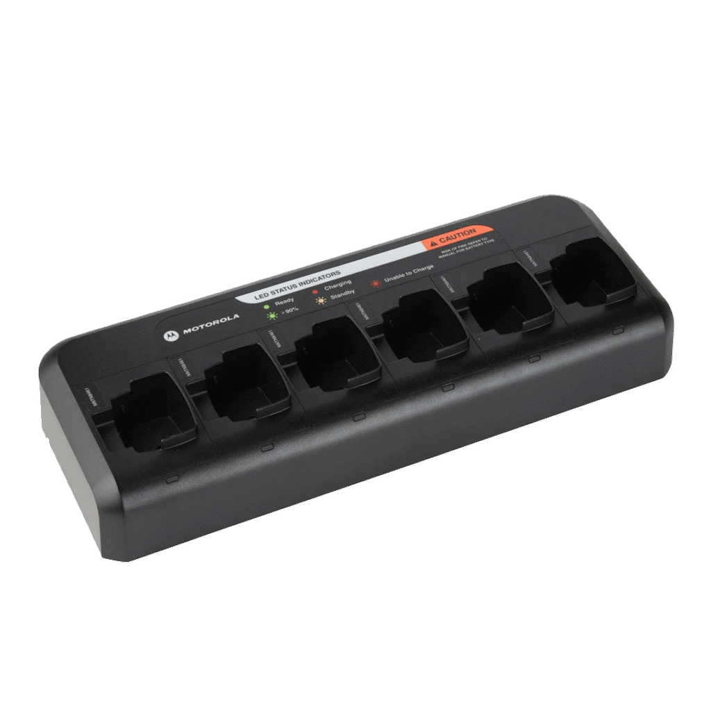 Motorola PMLN6597 Multi-Unit Charger for Walkie Talkies - Fast Charging Station for 6 Devices - Ideal for Security, Retail & Hospitality Teams