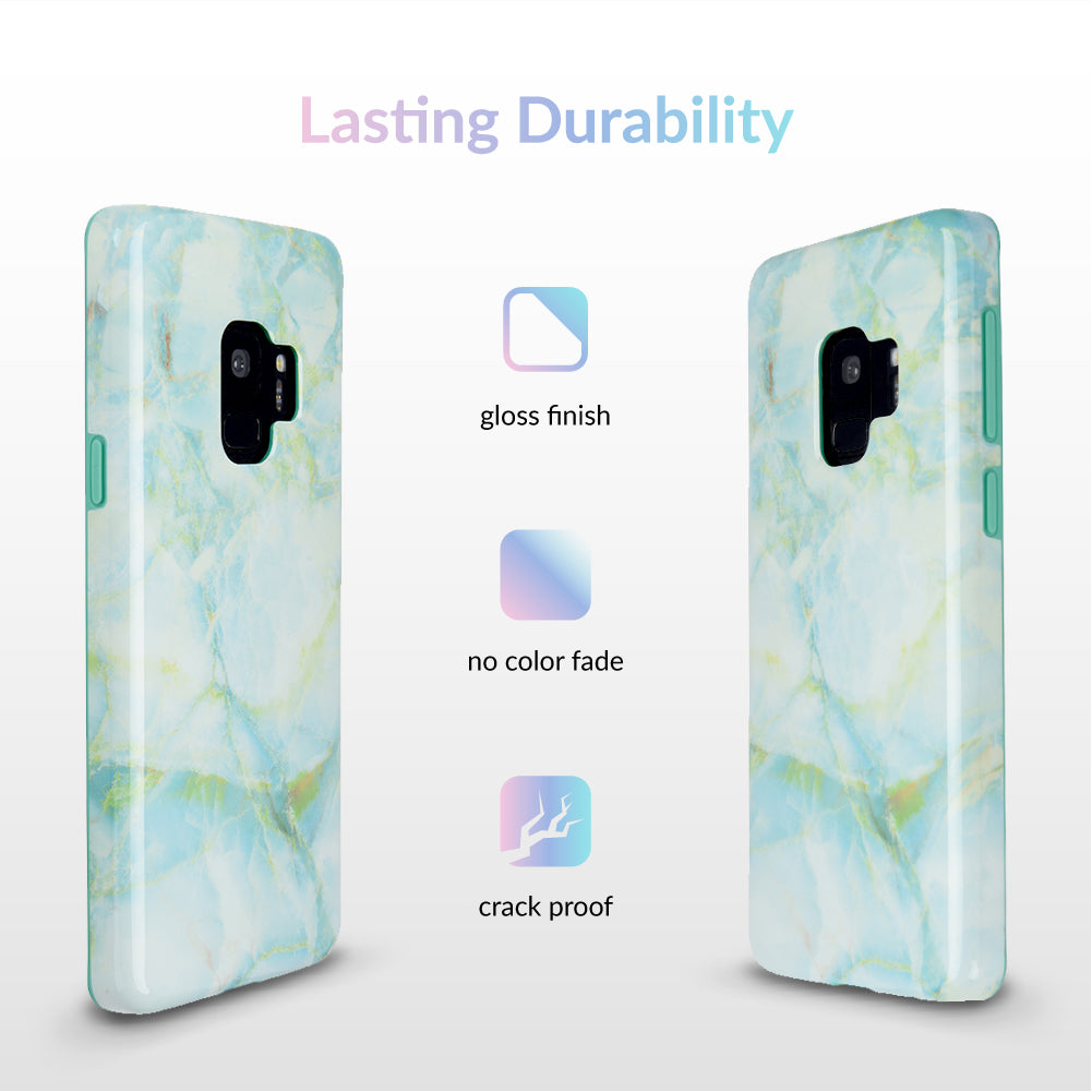 Premium Jade Marble Samsung Galaxy Case - Elegant Protective Cover for Samsung Galaxy S21/S22/S23 - Perfect for Work, Travel & Everyday Use