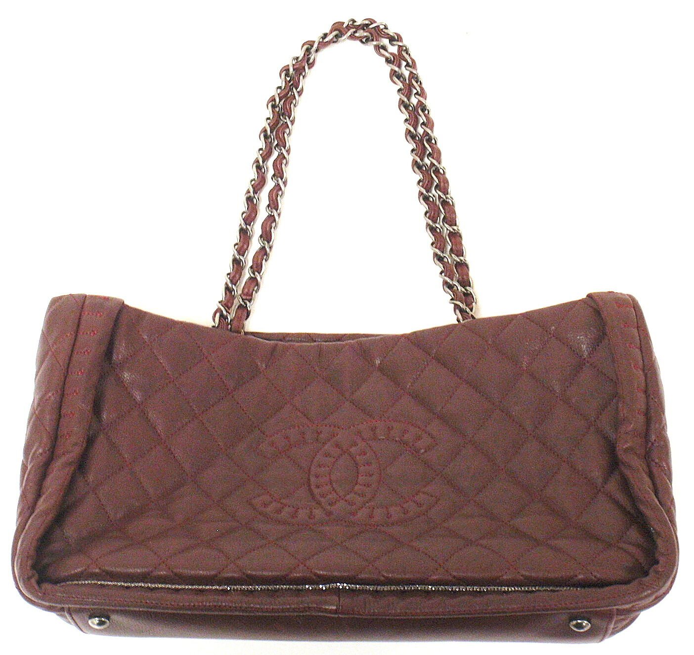 Authentic 2012 Chanel Istanbul Soft Caviar Tote Bag - Burgundy Leather Handbag for Women | Luxury Designer Purse for Work, Travel & Evening Events