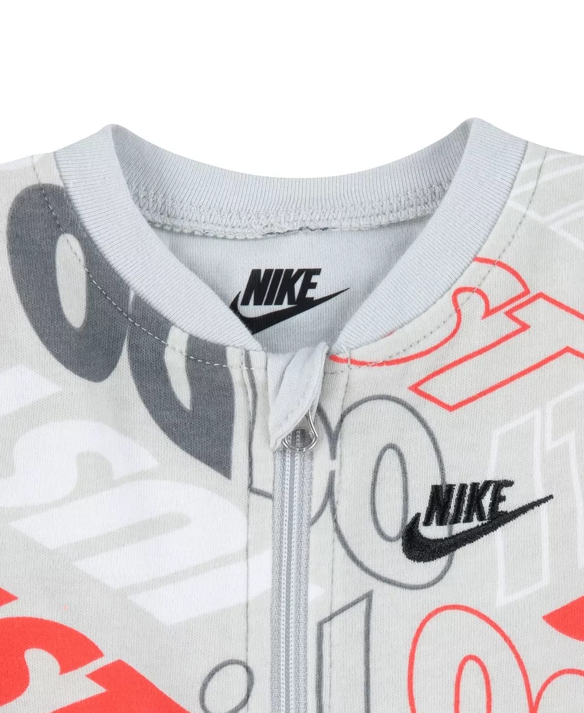 Nike Baby Boy Full Zip Sleep & Play Footed Coverall - Soft Cotton One-Piece Pajamas for Newborns & Infants - Perfect for Bedtime, Playtime & Travel