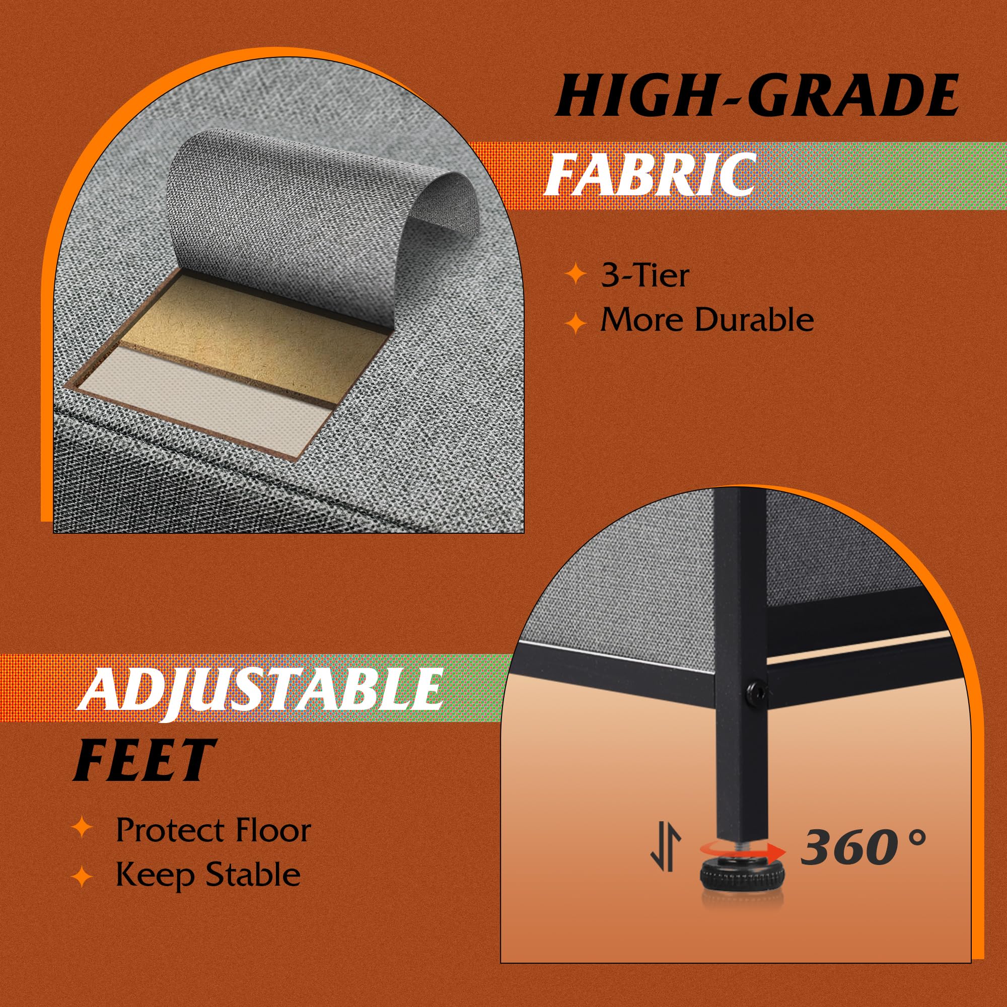 5-Drawer Fabric Dresser for Bedroom - Wide Storage Organizer with Fabric Bins, Dark Grey Chest of Drawers for Closet, Living Room & Hallway - Perfect for Small Space Organization & Home Decor