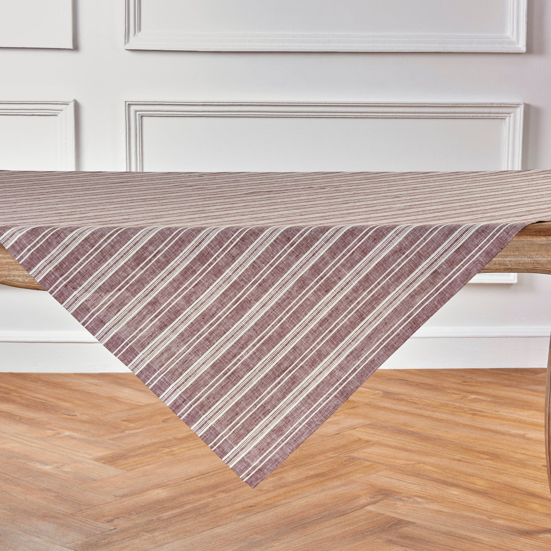 Chelsea Stripe Table Throw - Elegant Striped Table Cover for Dining & Decor - Perfect for Home, Parties & Holiday Decorations