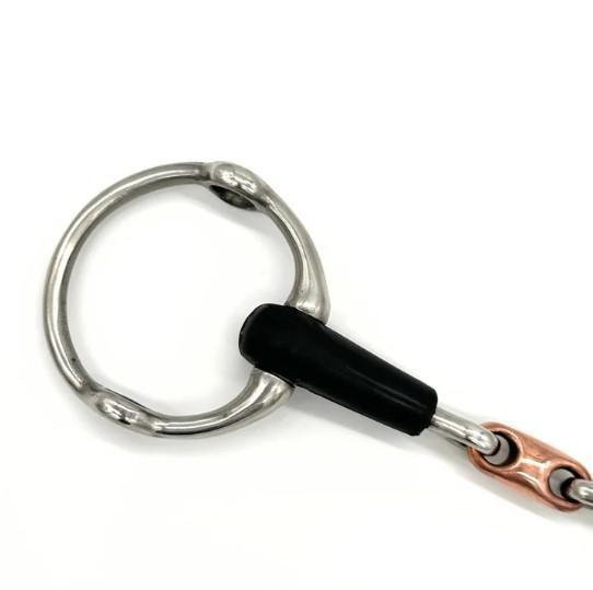 AJR Rubber Copper French Link Fixed Gag Bit for Horse Training - Durable Equestrian Bit for Dressage, Jumping & Western Riding