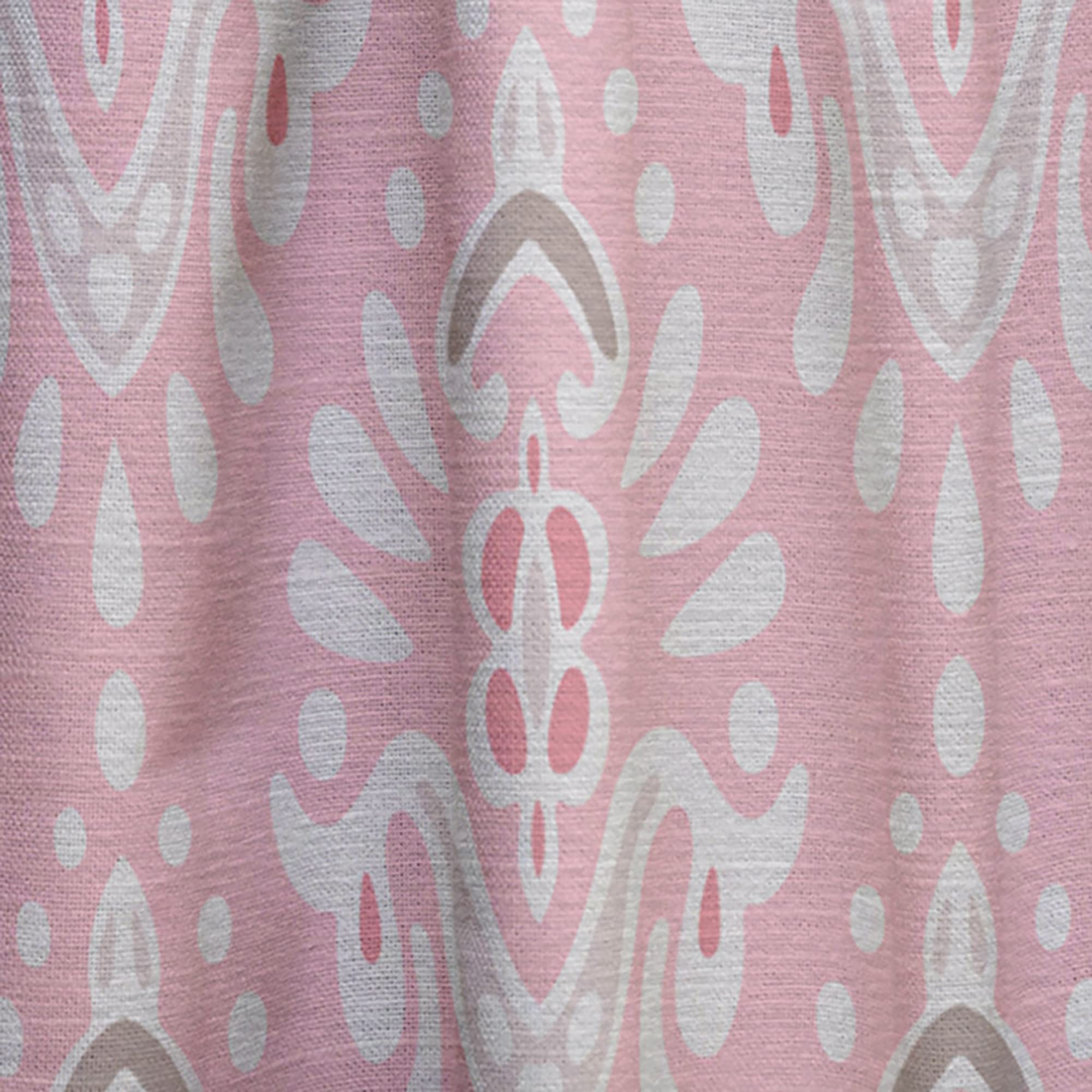 DesignQ Thermal Insulated Pink Tile Pattern Curtains - Single Panel 52x63 Inches - Blackout Drapes for Bedroom & Living Room (Home Decor, Window Treatment, Noise Reducing)