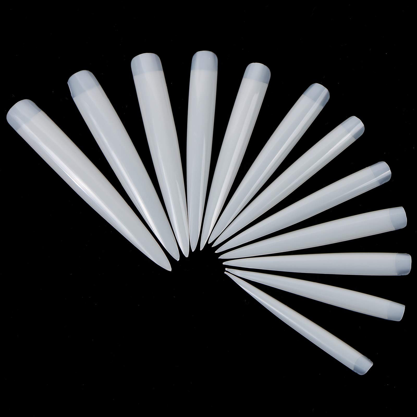 120 PCS Extra Long Press On Nail Tips - Clear Natural Fake Nails for Nail Art, Halloween, Salons & Home Use | DIY Manicure Kit for Special Occasions & Daily Wear