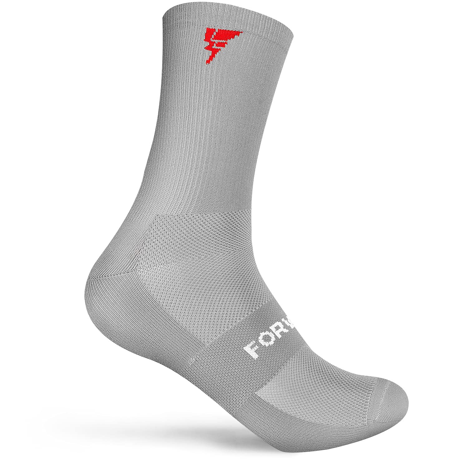 Forward Lightning Cycling Sport Crew Socks - Breathable Moisture-Wicking Athletic Socks for Men & Women - Perfect for Road Biking, Mountain Cycling & Indoor Training