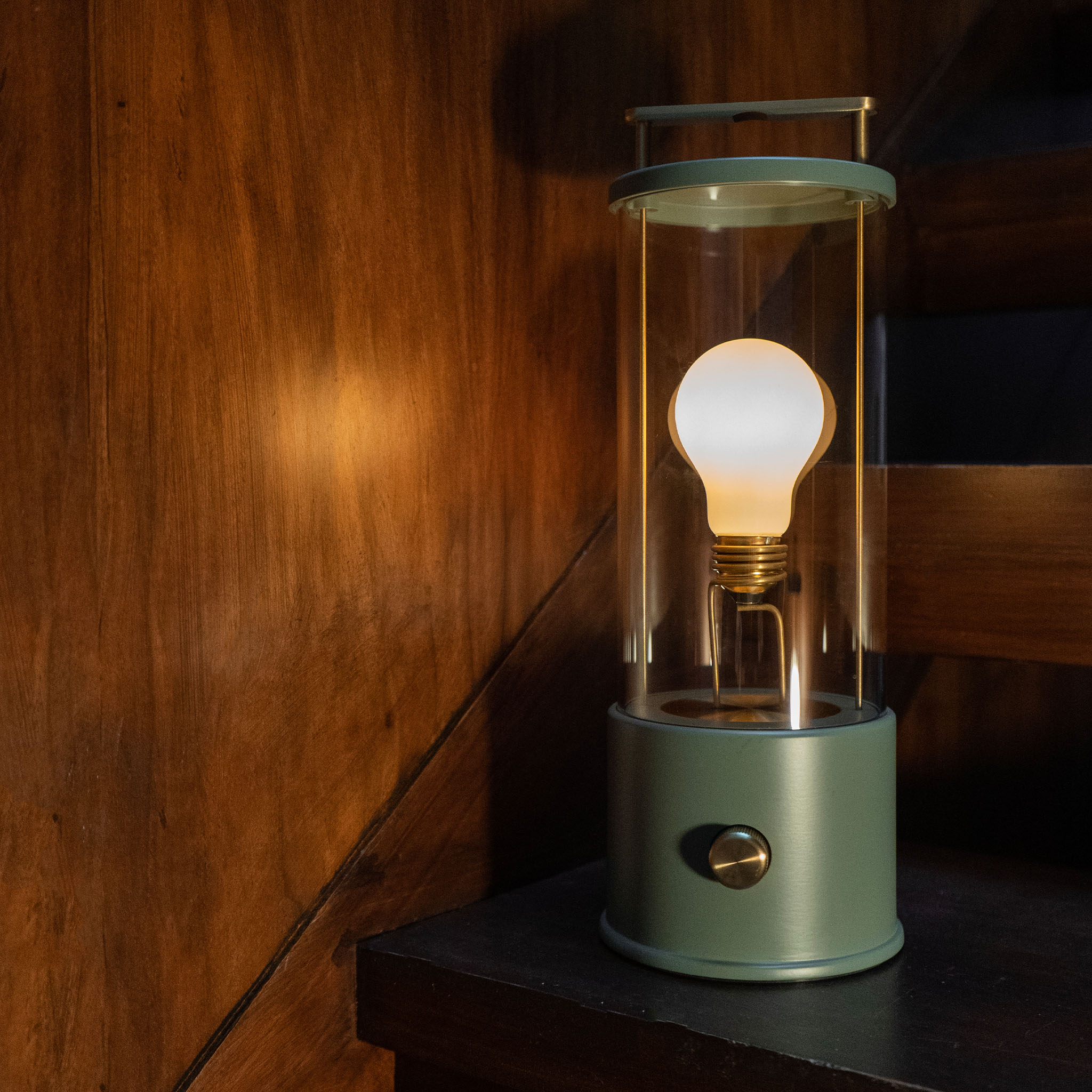 The Muse Portable Lamp - Rechargeable LED Desk Light in Pleasure Garden Green for Bedroom, Office & Reading | Dimmable Night Light with USB Charging