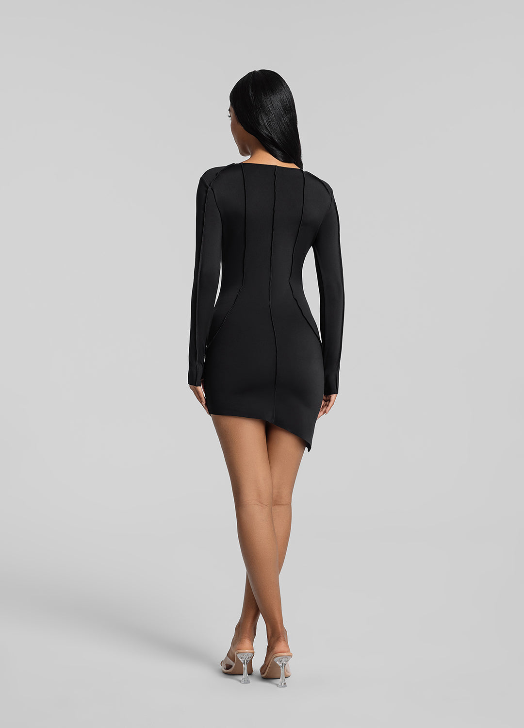 Elegant Curved Stitching Mini Dress for Women - Sexy Bodycon Party Dress for Night Out, Date Night & Special Occasions