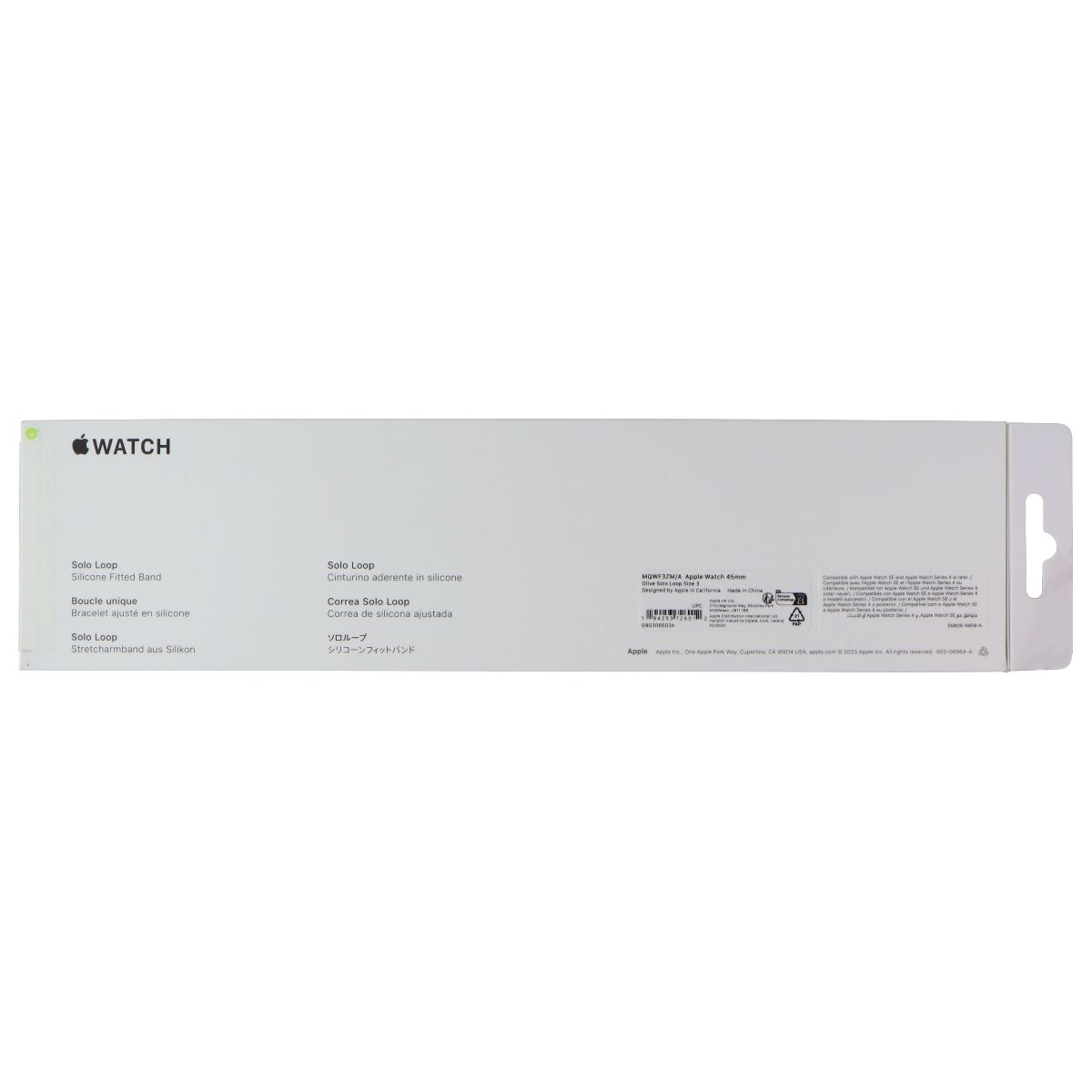 Apple Watch 45mm Solo Loop Band - Compatible with 49mm, 46mm, 45mm & 44mm Apple Watch Models - Soft Stretchable Sport Strap in Olive Green (Size 3) - Perfect for Workouts, Running & Everyday Wear