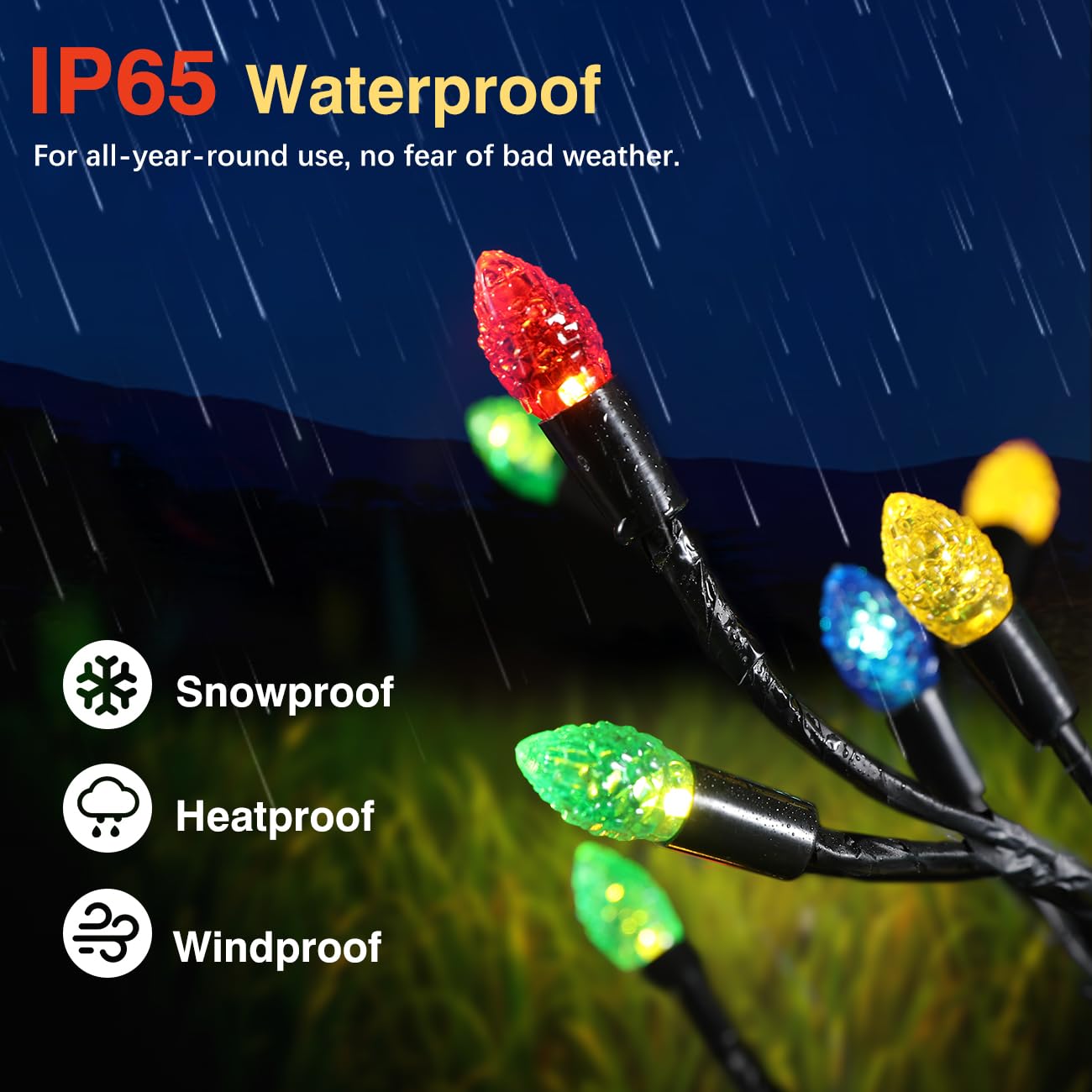 20 LED Solar Strawberry Lights - Waterproof Outdoor Garden Lights for Yard, Patio, Porch, Backyard | Christmas Decor & Party Decoration | Perfect for Weddings, Festivals, and Nighttime Ambiance