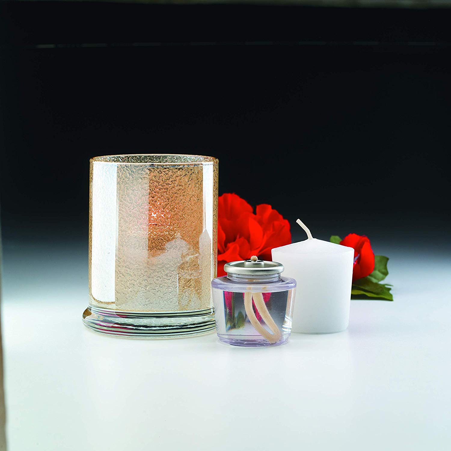 D'light Online Liquid Wax Disposable Clear Plastic Fuel Cells - 15 Hour Dripless Smokeless Liquid Candles (96 Pack) for Home Decor, Wedding Centerpieces & Romantic Ambiance Lighting