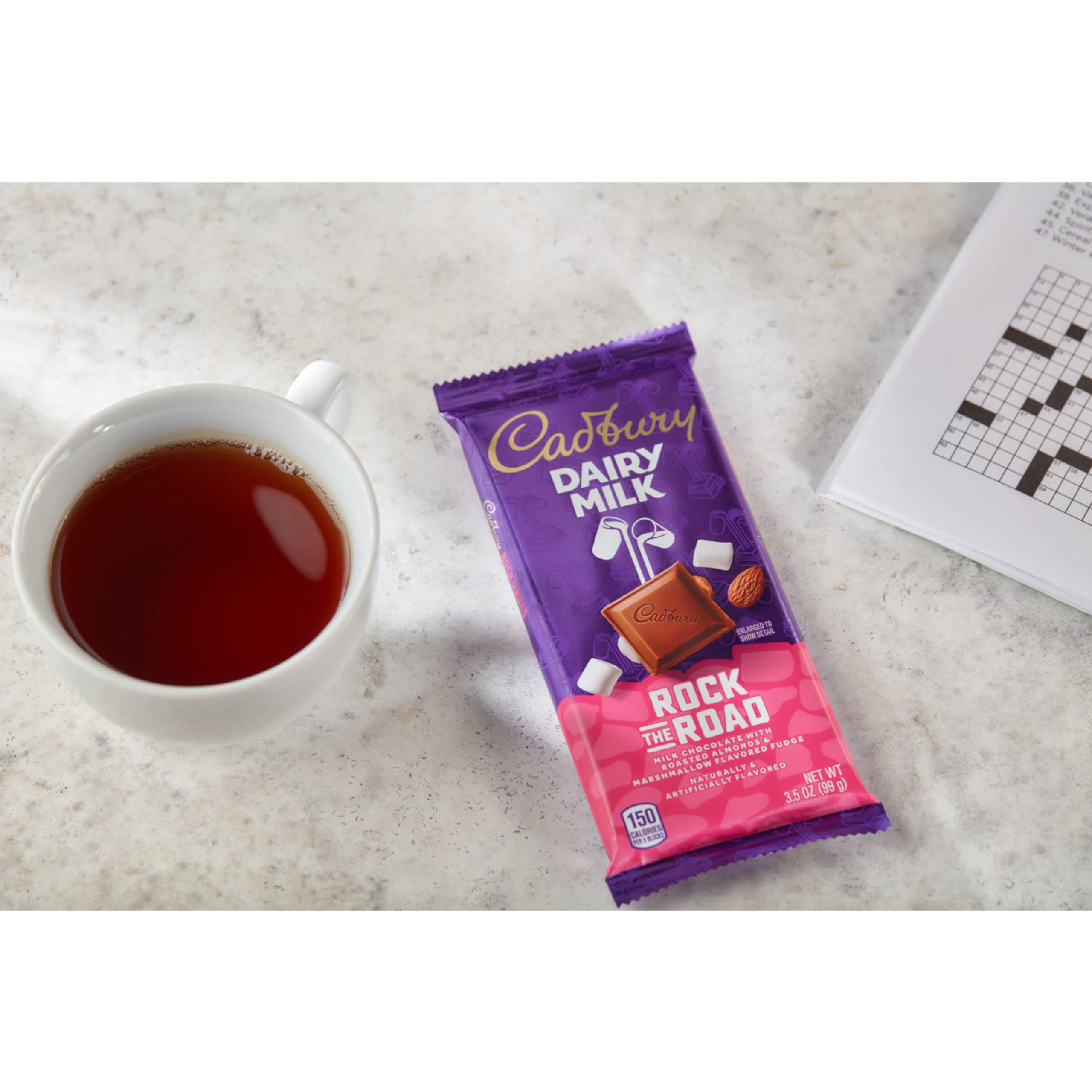 CADBURY DAIRY MILK Rock the Road Milk Chocolate Candy Bars - 14 Count (3.5 oz Each) - Perfect for Halloween Treats, Party Favors & Office Snacks