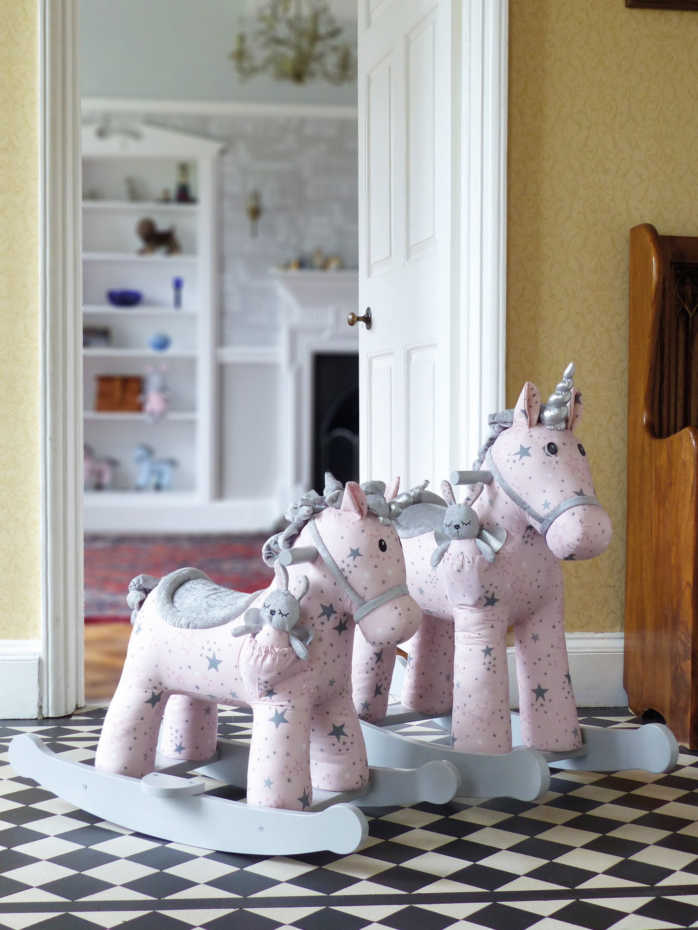 Celeste & Fae Rocking Unicorn Plush Toy - Soft Cuddly Stuffed Animal for Kids, Perfect for Bedtime, Playtime & Nursery Decor | Gift for Girls & Boys