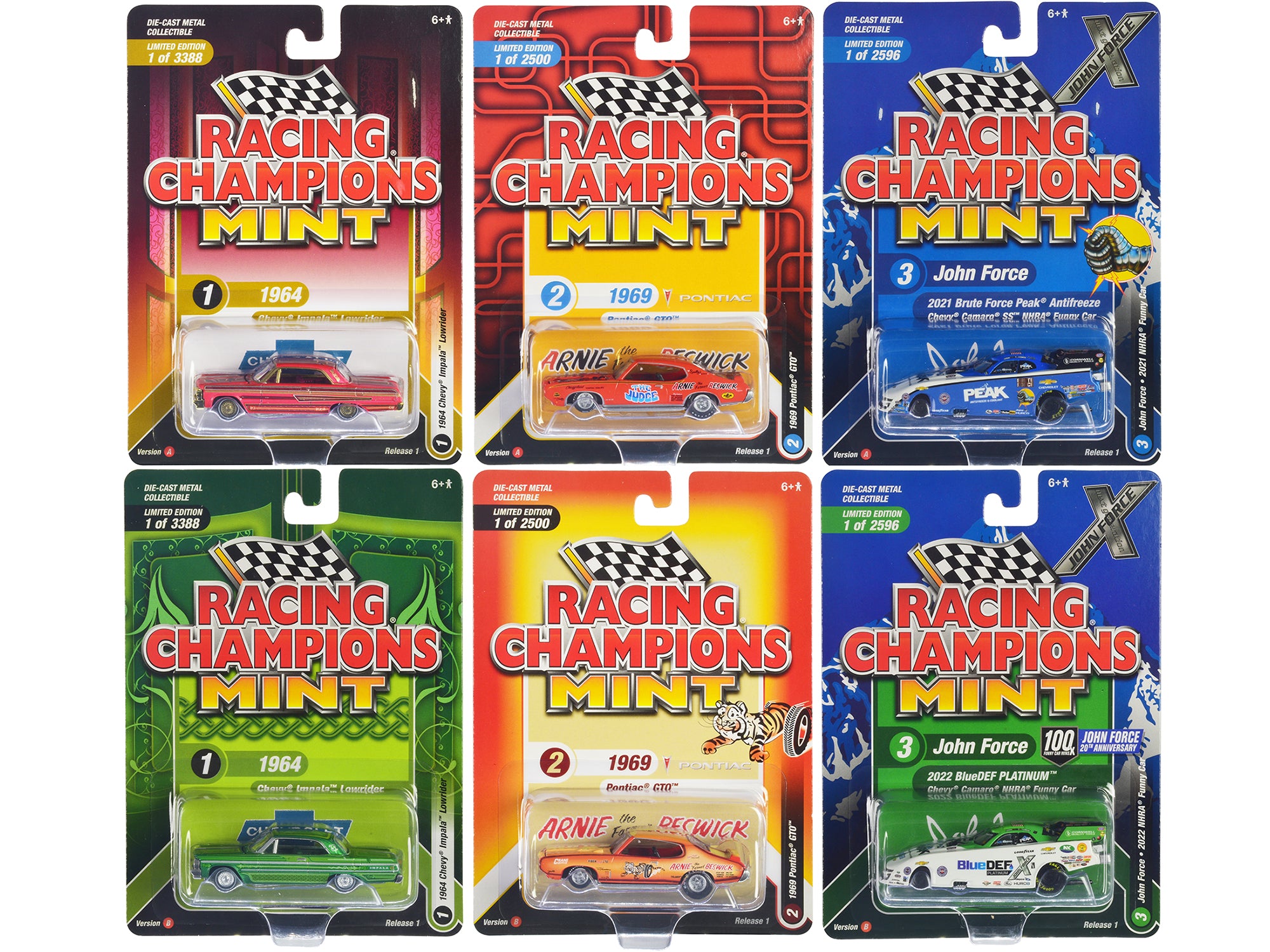Racing Champions Mint 2023 1/64 Scale Diecast Model Cars Set of 6 - Limited Edition Collectible Race Cars for Display & Racing Enthusiasts - Perfect for Home Decor, Gift Giving & Car Collection Displays