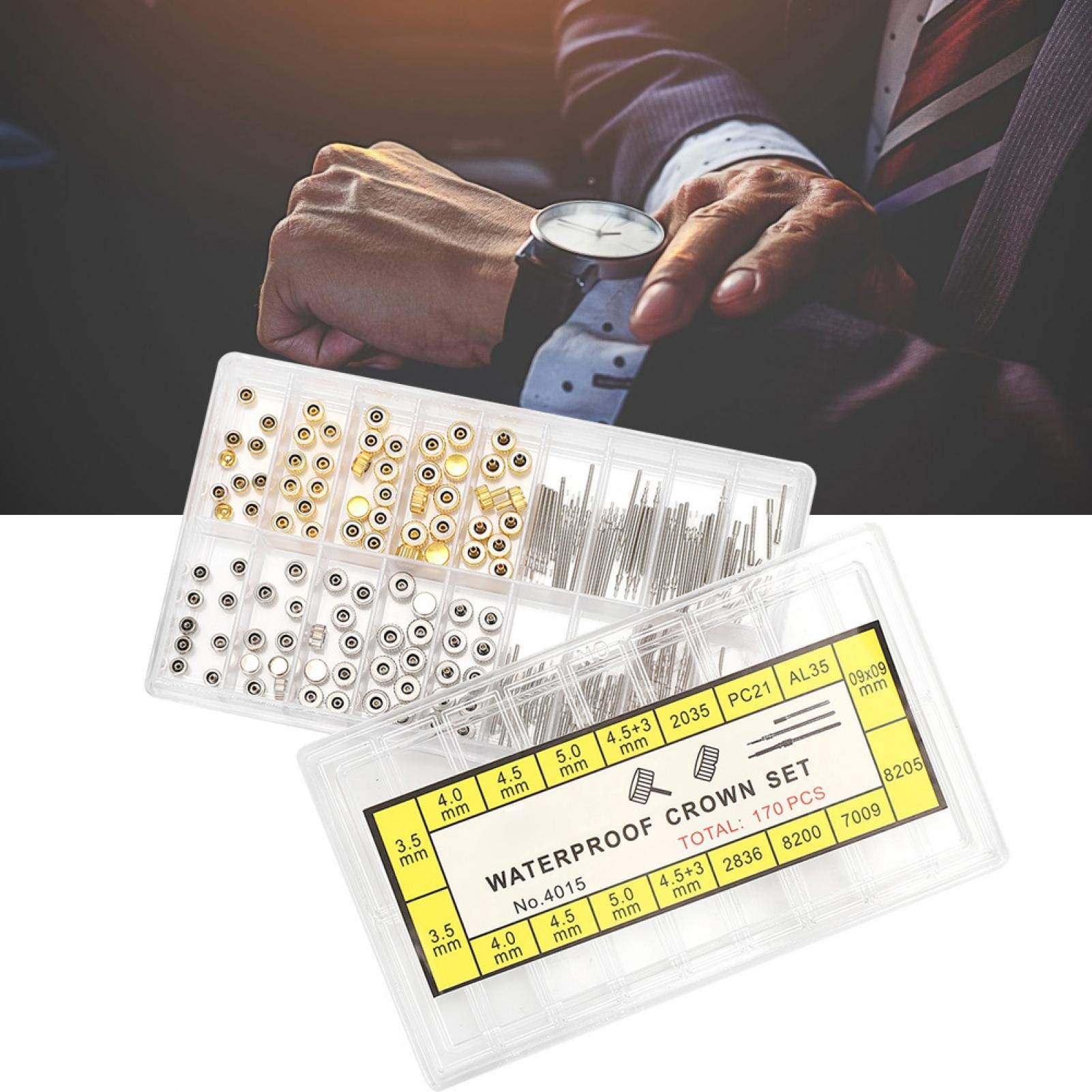 Durable Watch Stem Extender Kit - High Hardness Watch Repair Tool with Crown Replacement Parts for Watchmakers & DIY Enthusiasts | Perfect for Watch Repair, Maintenance & Replacement Scenarios