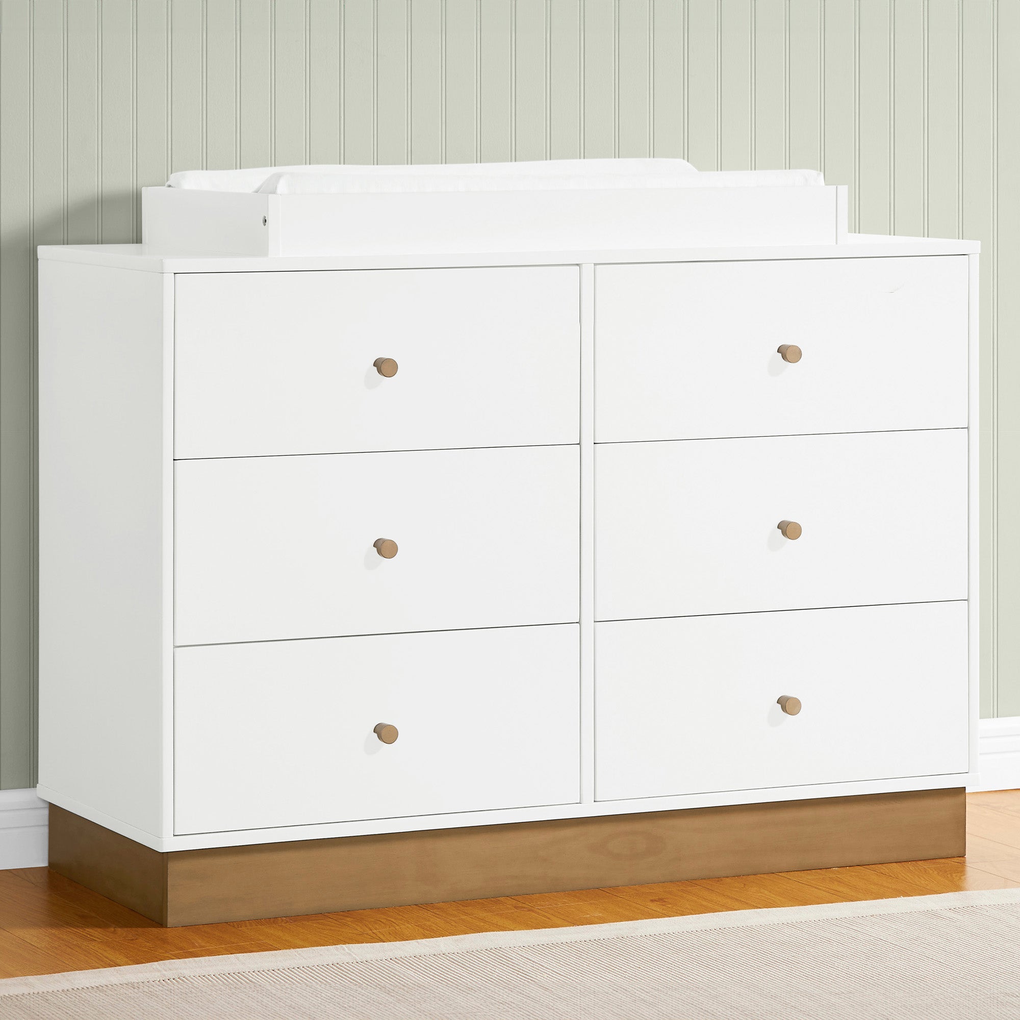 James 6 Drawer Dresser with Interlocking Drawers - Sturdy Wooden Bedroom Furniture for Clothes Storage - Perfect for Master Bedroom, Guest Room & Dorm Organization